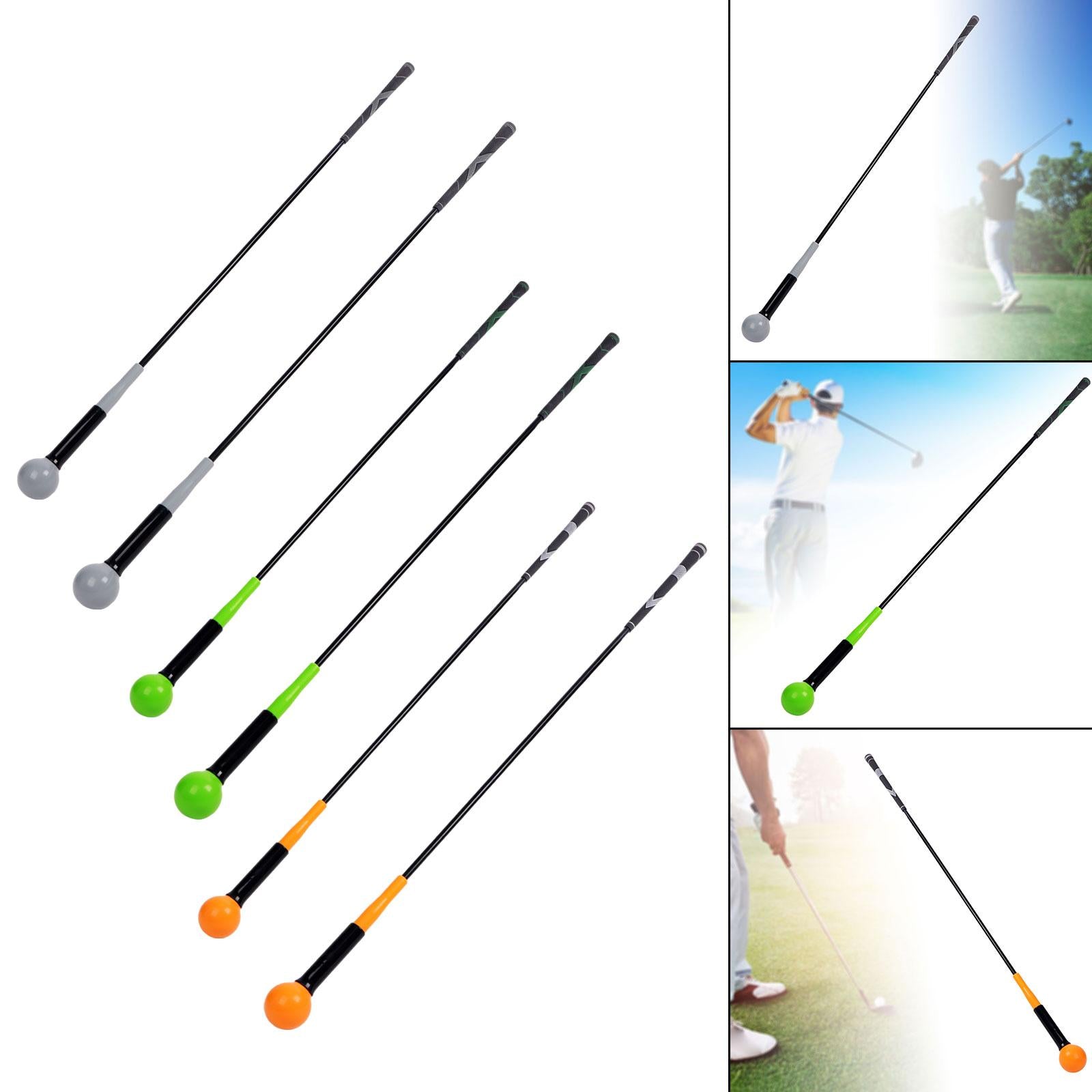Golf Swing Trainer Practice Swing Rod for Tempo Strength Position Correction Gray 100cm