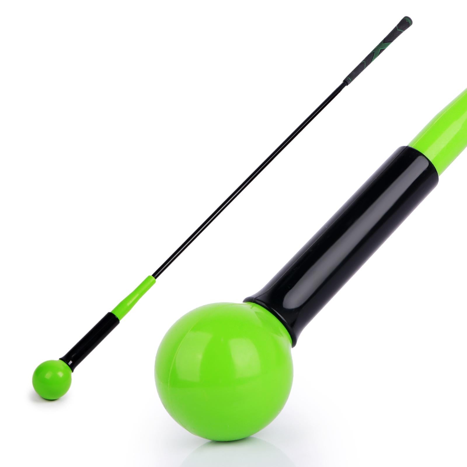 Golf Swing Trainer Practice Swing Rod for Tempo Strength Position Correction Green 100cm