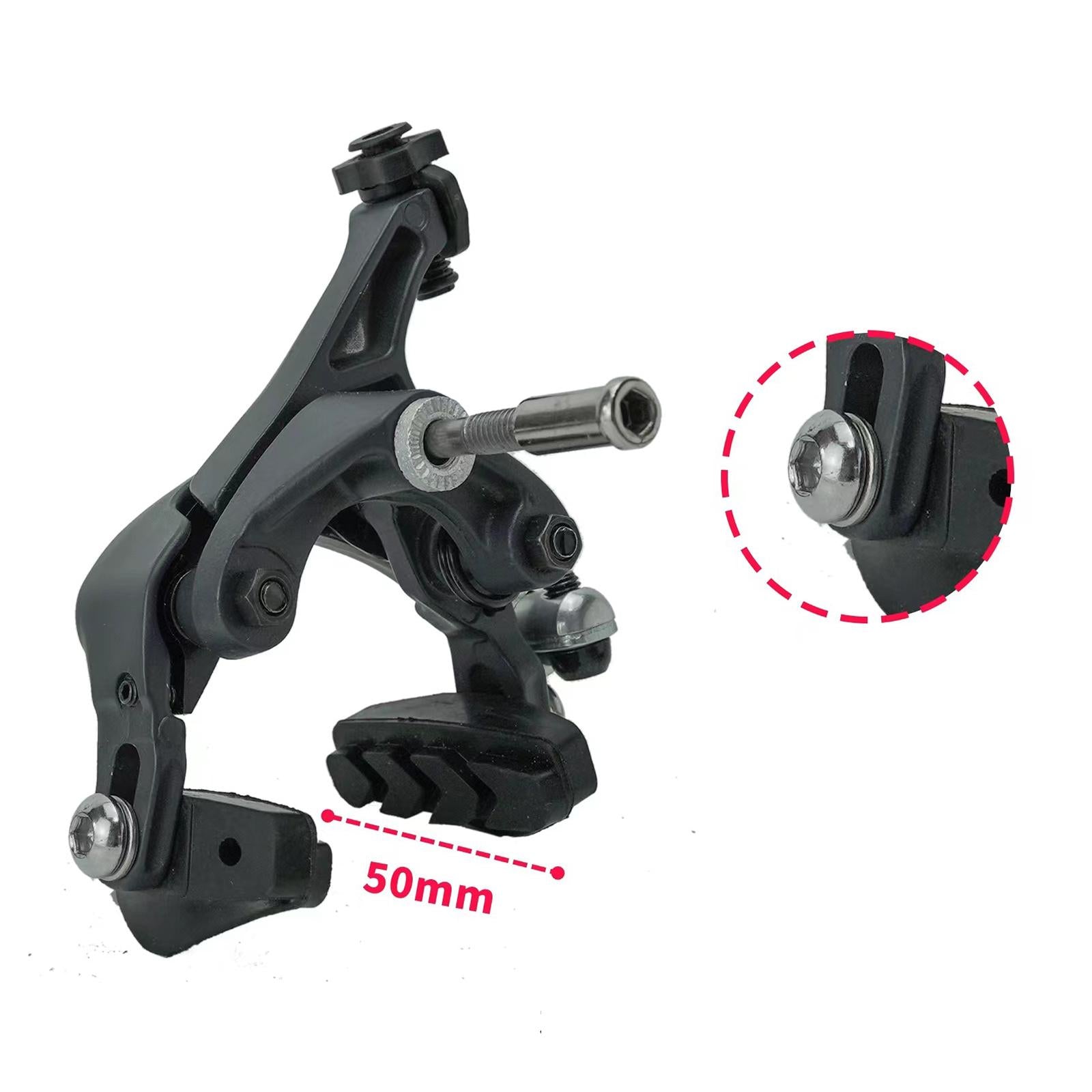 Bike Front Rear Caliper Brakes Clamp Durable Smooth Braking Aluminum Alloy