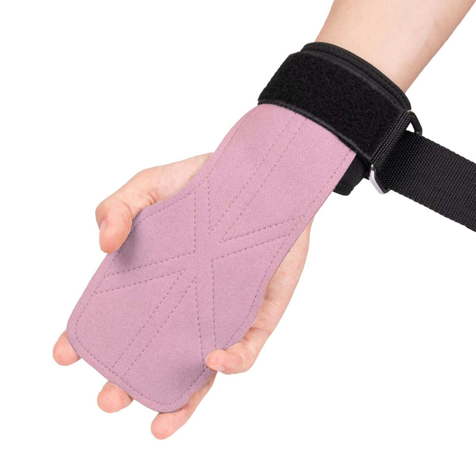 Lifting Wrist Support Wraps Premium Hand Grips for Gym Dumbbell Powerlifting pink
