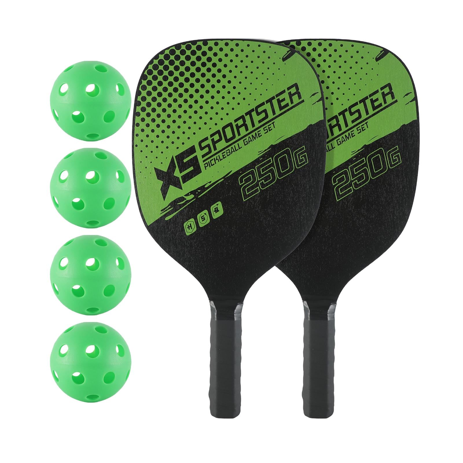Pickleball Paddles Set of 2 Comfort Grip Pickleball Racquets 2 Players Adult