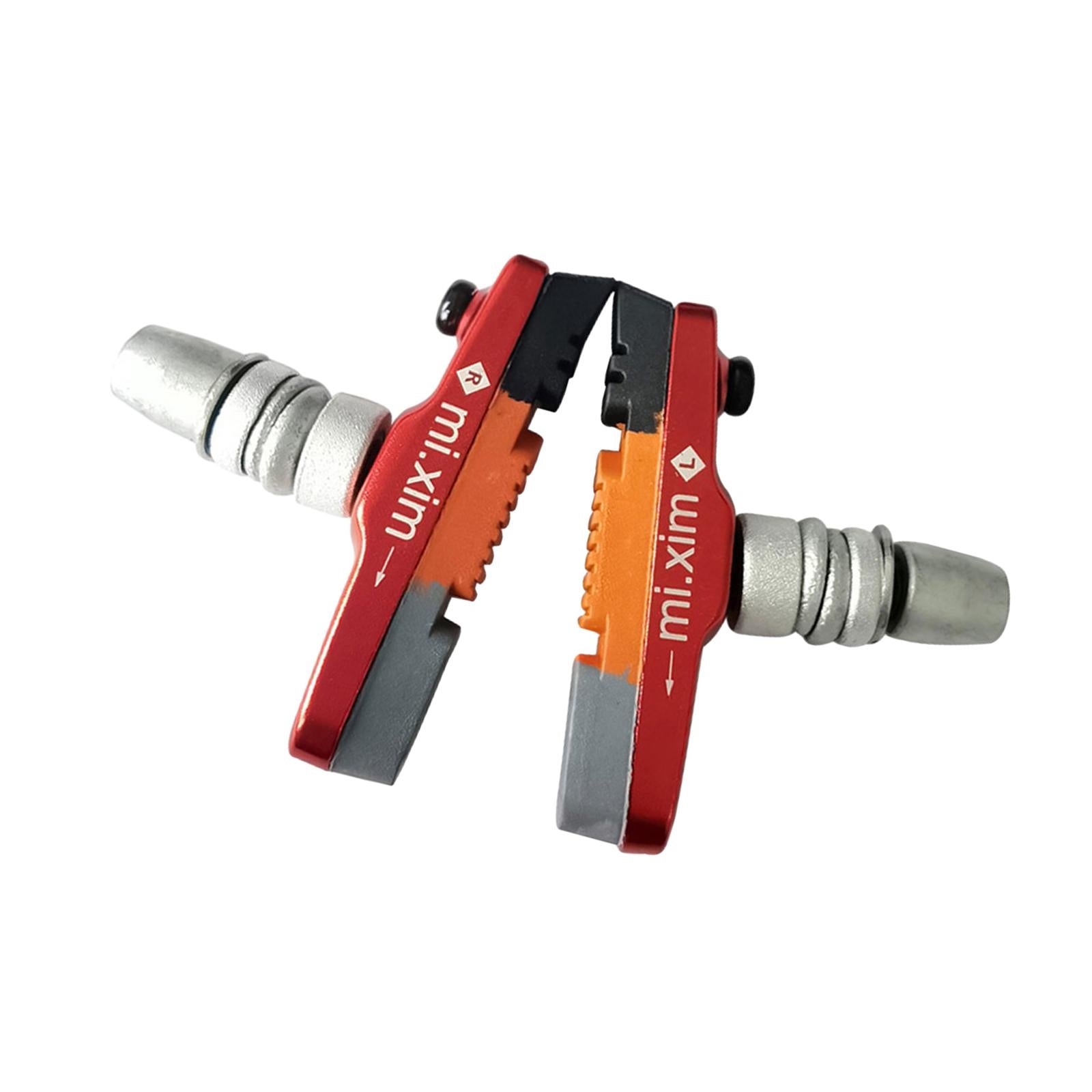 2Pcs Brake Pads Shoes Easy to Store Bike Parts Replaceable V Type Brake Pads red
