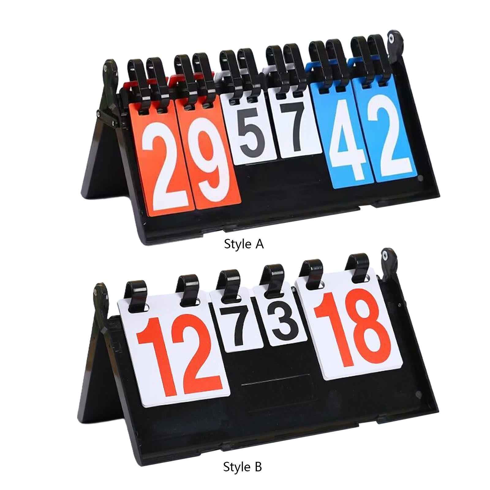 Score Card Flipper Compact Flip Score Board for Basketball Volleyball Soccer Style A