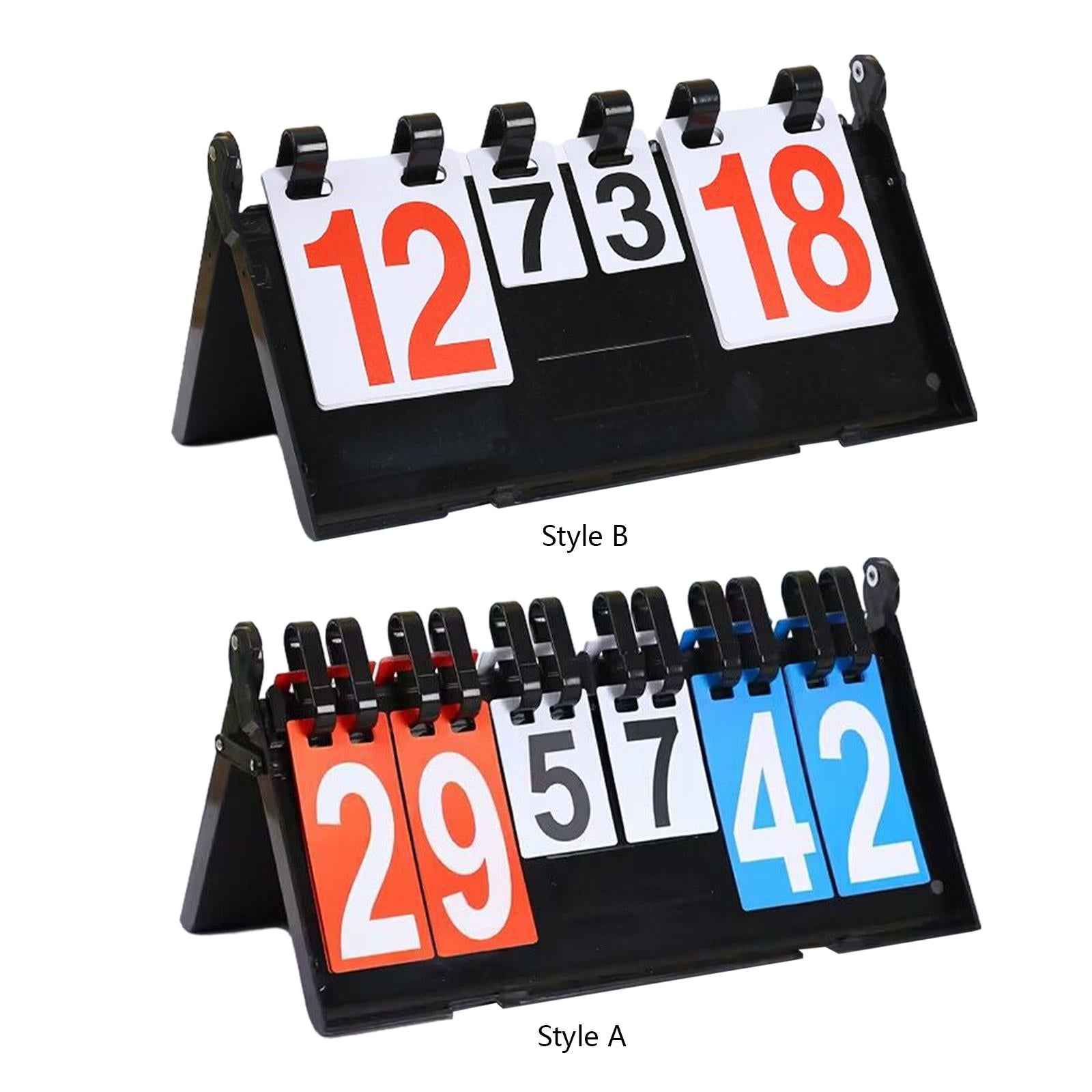 Score Card Flipper Compact Flip Score Board for Basketball Volleyball Soccer Style A