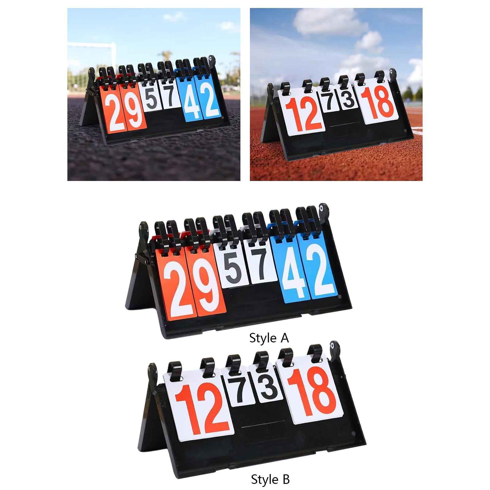Score Card Flipper Compact Flip Score Board for Basketball Volleyball Soccer Style A