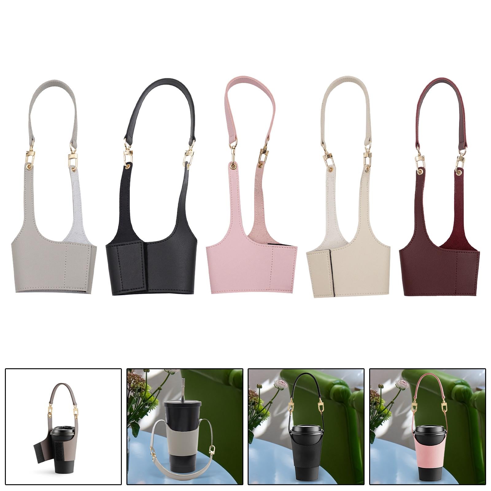 Water Bottle Holder Reusable Juice Carrier for Mountaineering Hiking Camping Gray