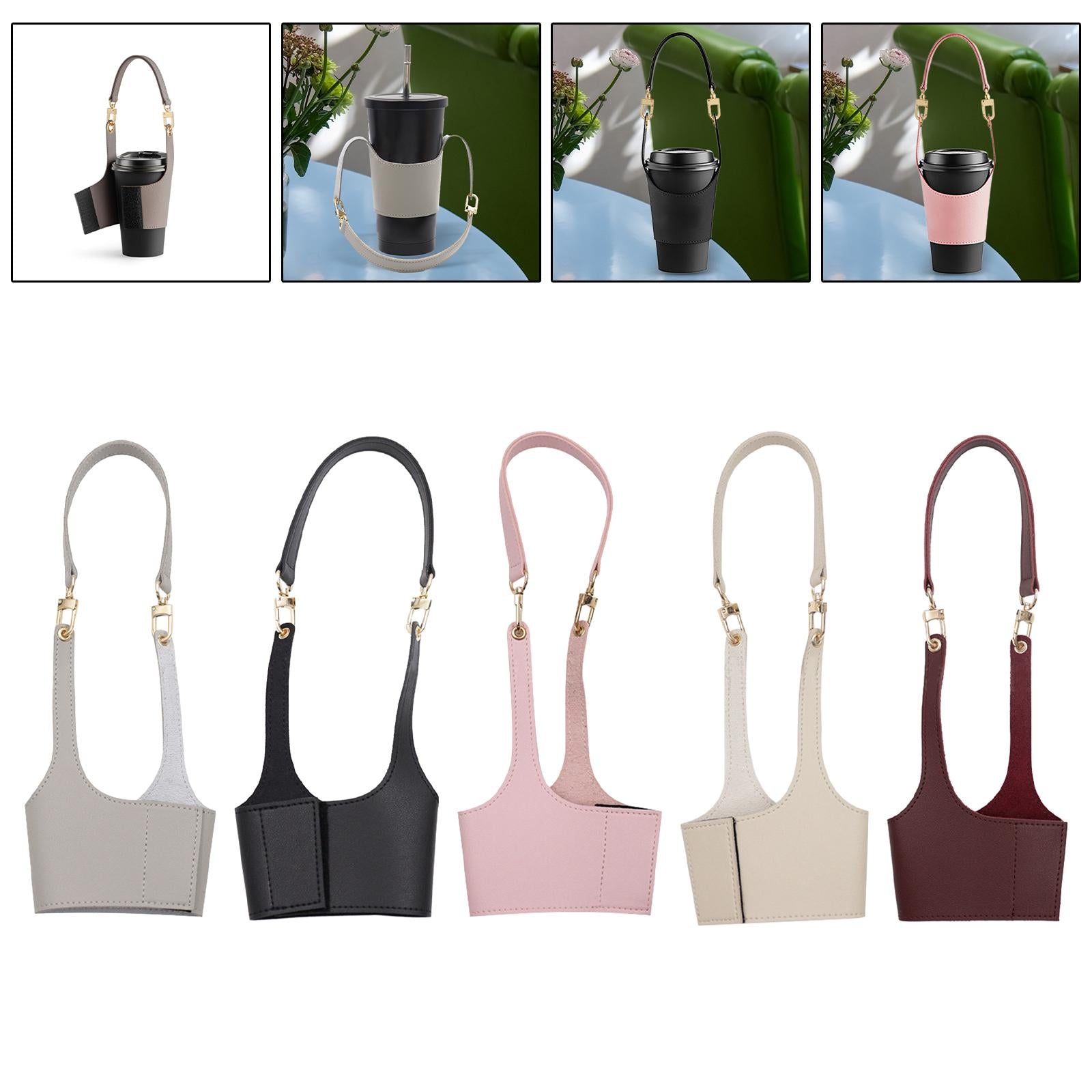 Water Bottle Holder Reusable Juice Carrier for Mountaineering Hiking Camping Gray
