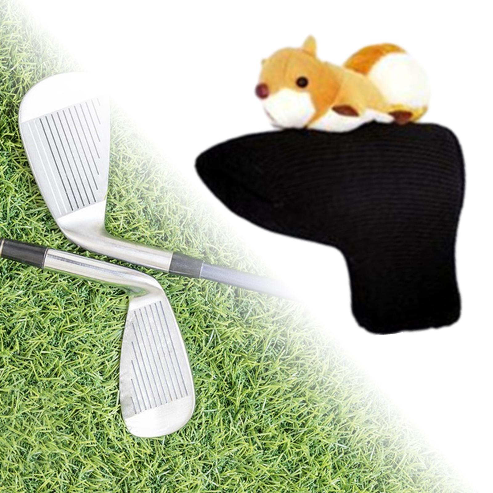 Knitted Golf Club Head Covers Golf Wood Head Cover for Adults Outdoor Sports squirrel