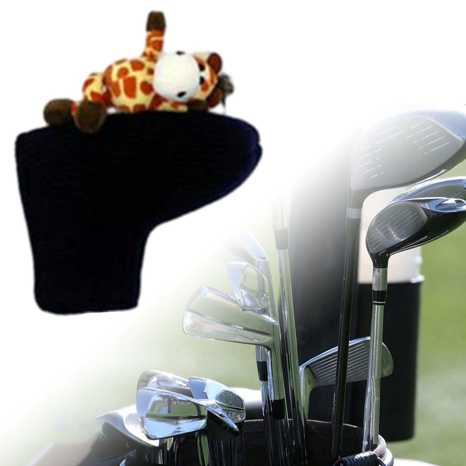 Knitted Golf Club Head Covers Golf Wood Head Cover for Adults Outdoor Sports giraffe