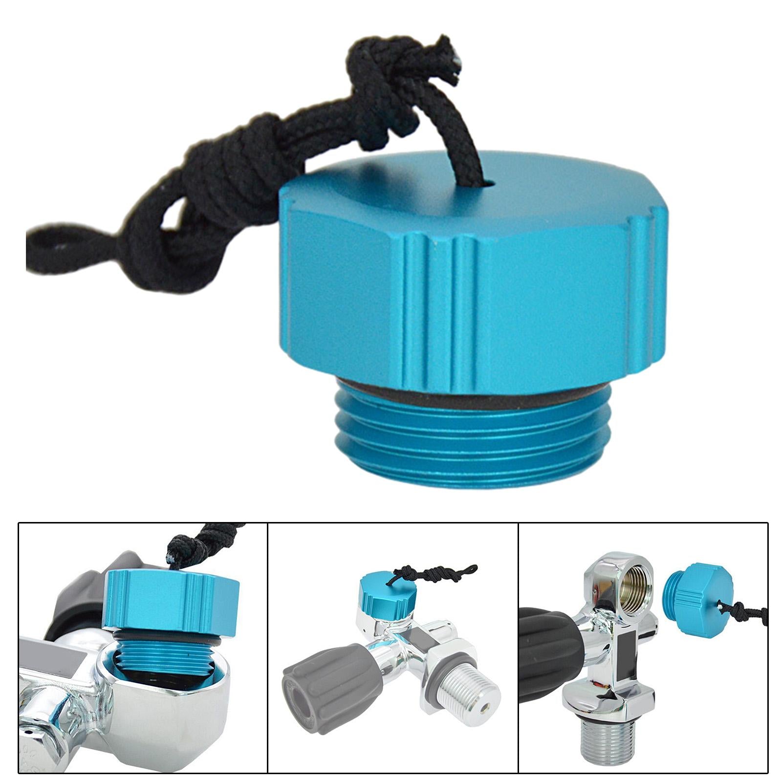Scuba Diving Dust Cap Dust Plug for Din Tank Valve Din First Stage Regulator External Thread Blue
