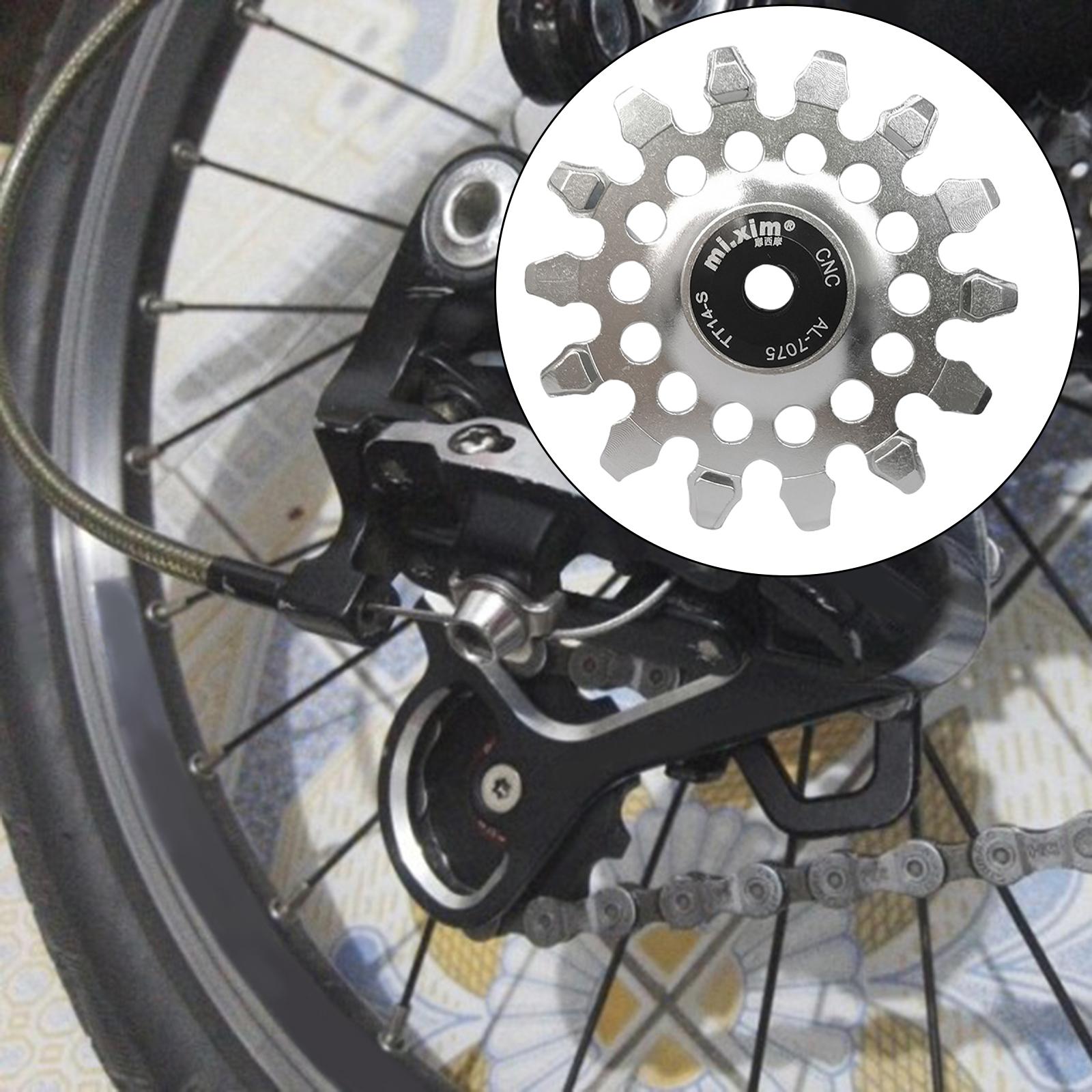 Bike Rear Derailleur Pulley Components Lightweight Easy Installation Bearing Silver