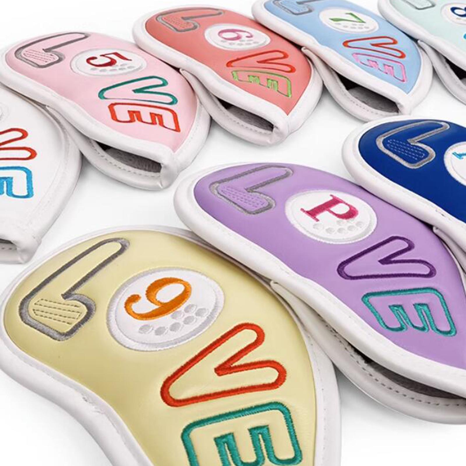 Golf Iron Headcover Set Training Equipment Number Tag Golf Putter Headcovers