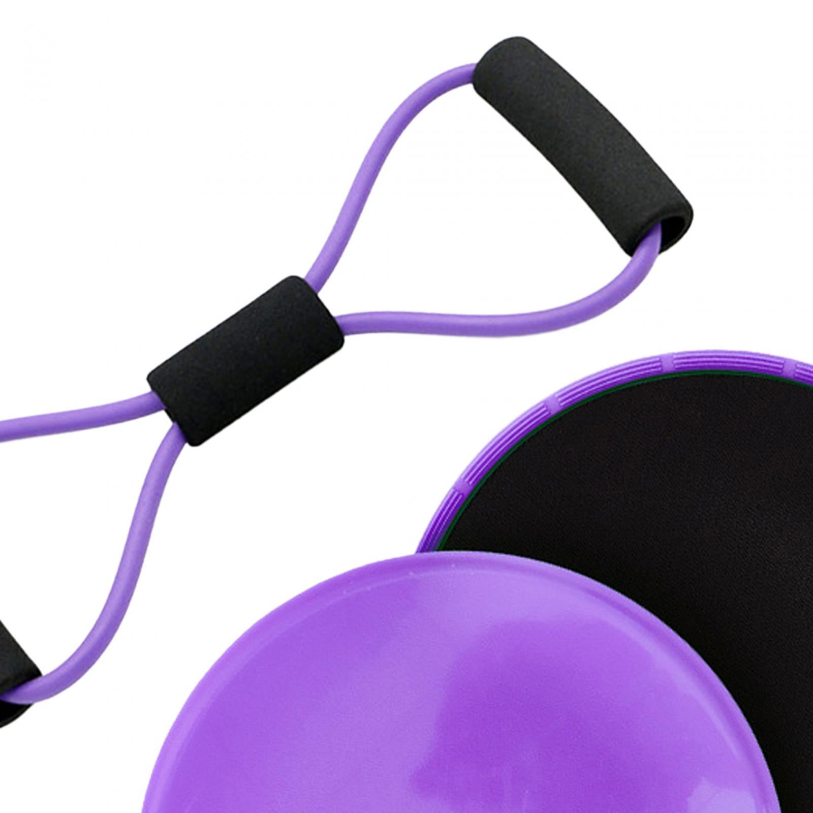 8 Shape Resistance Band and Core Sliders Durable Stretch Resistance Training Purple