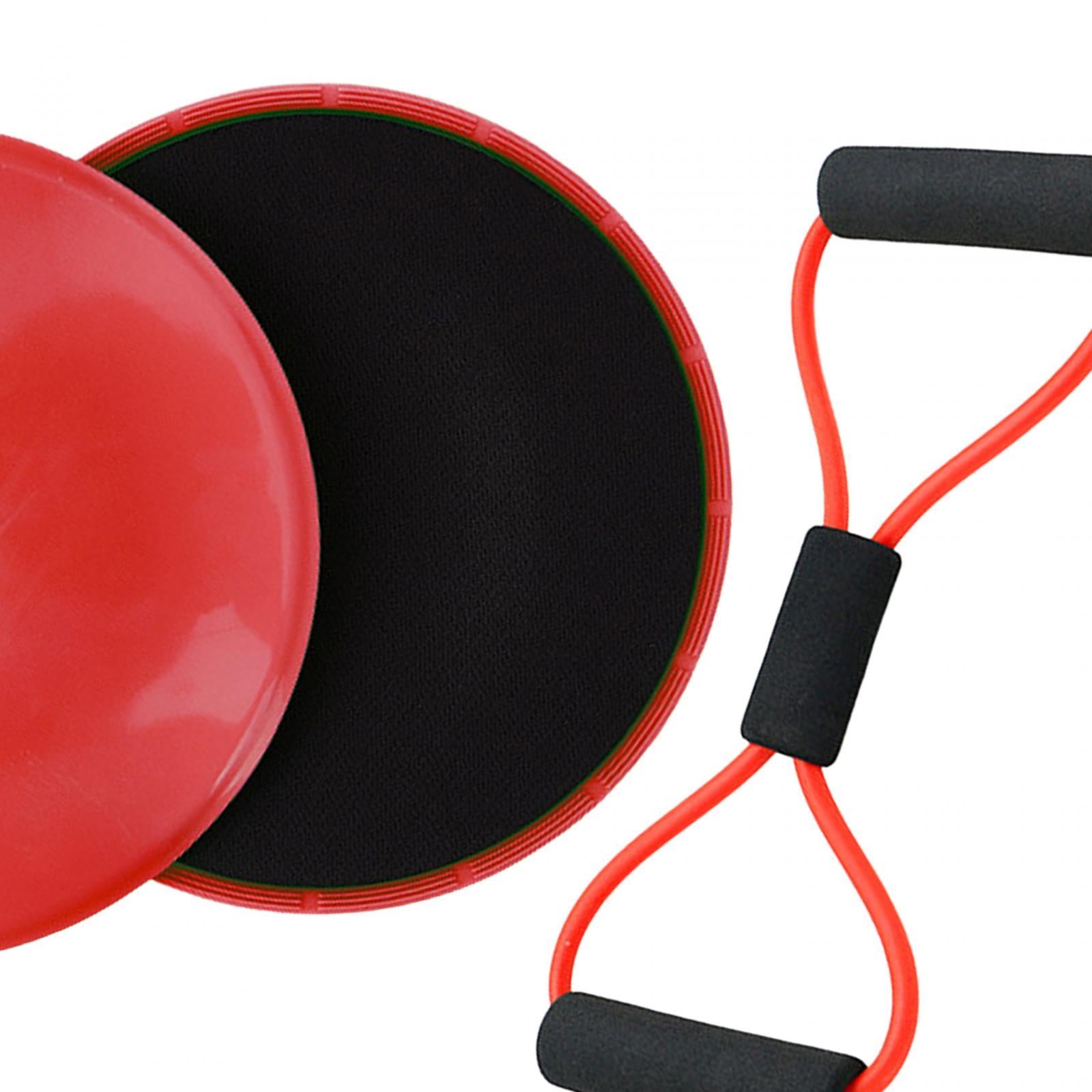 8 Shape Resistance Band and Core Sliders Durable Stretch Resistance Training Red