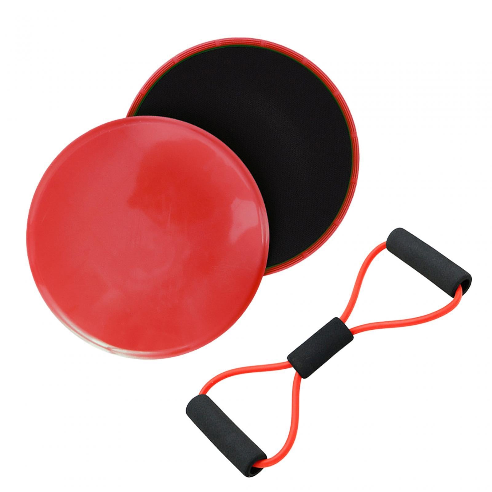 8 Shape Resistance Band and Core Sliders Durable Stretch Resistance Training Red