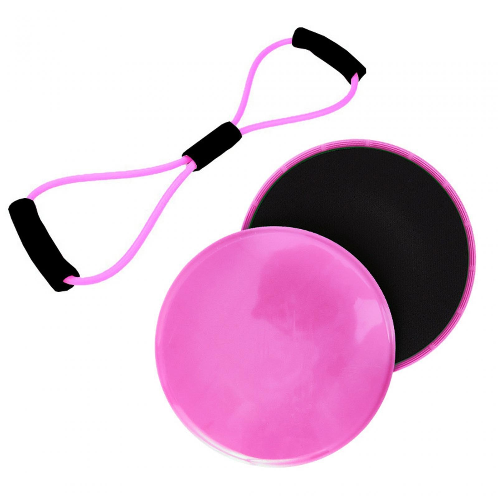 8 Shape Resistance Band and Core Sliders Durable Stretch Resistance Training Pink