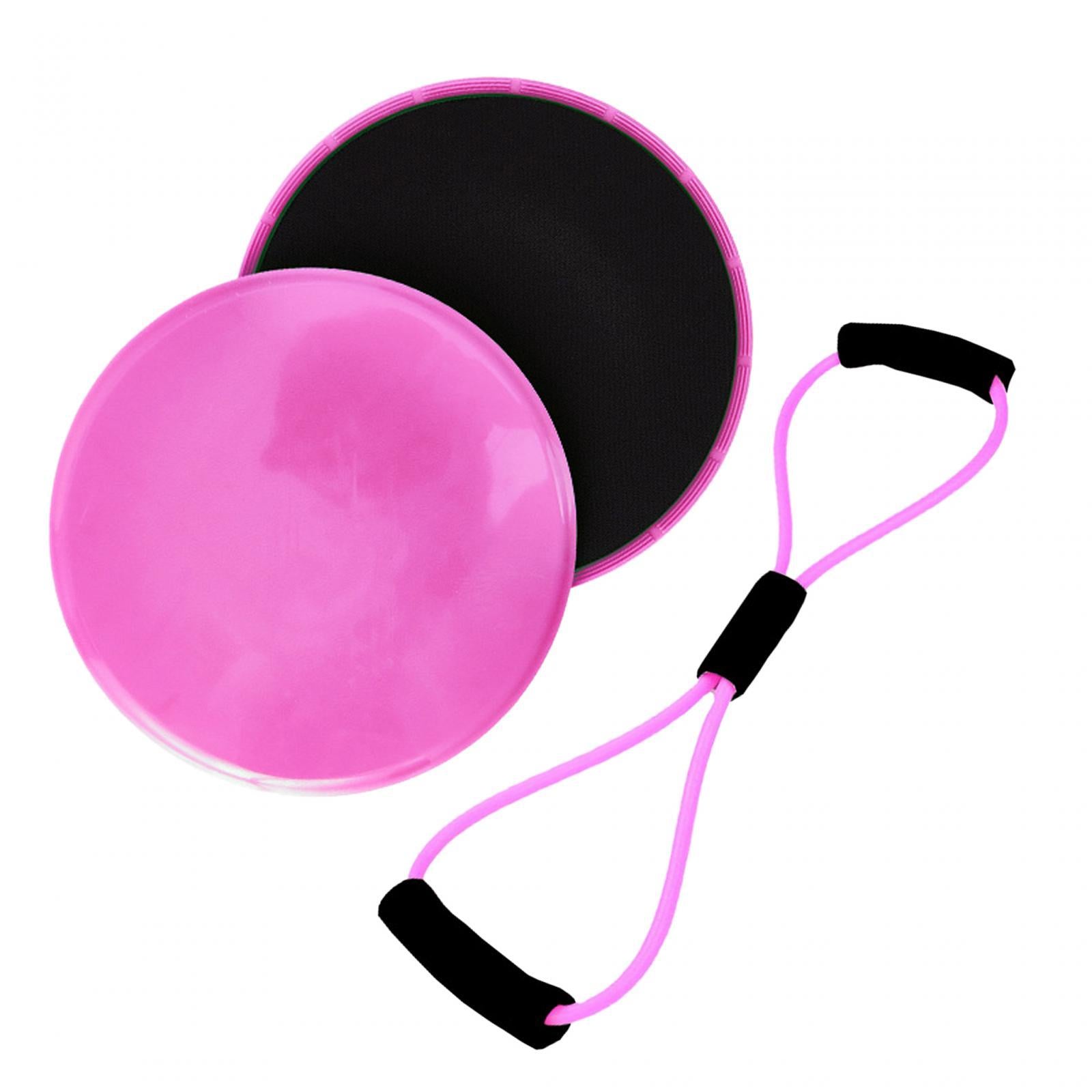 8 Shape Resistance Band and Core Sliders Durable Stretch Resistance Training Pink