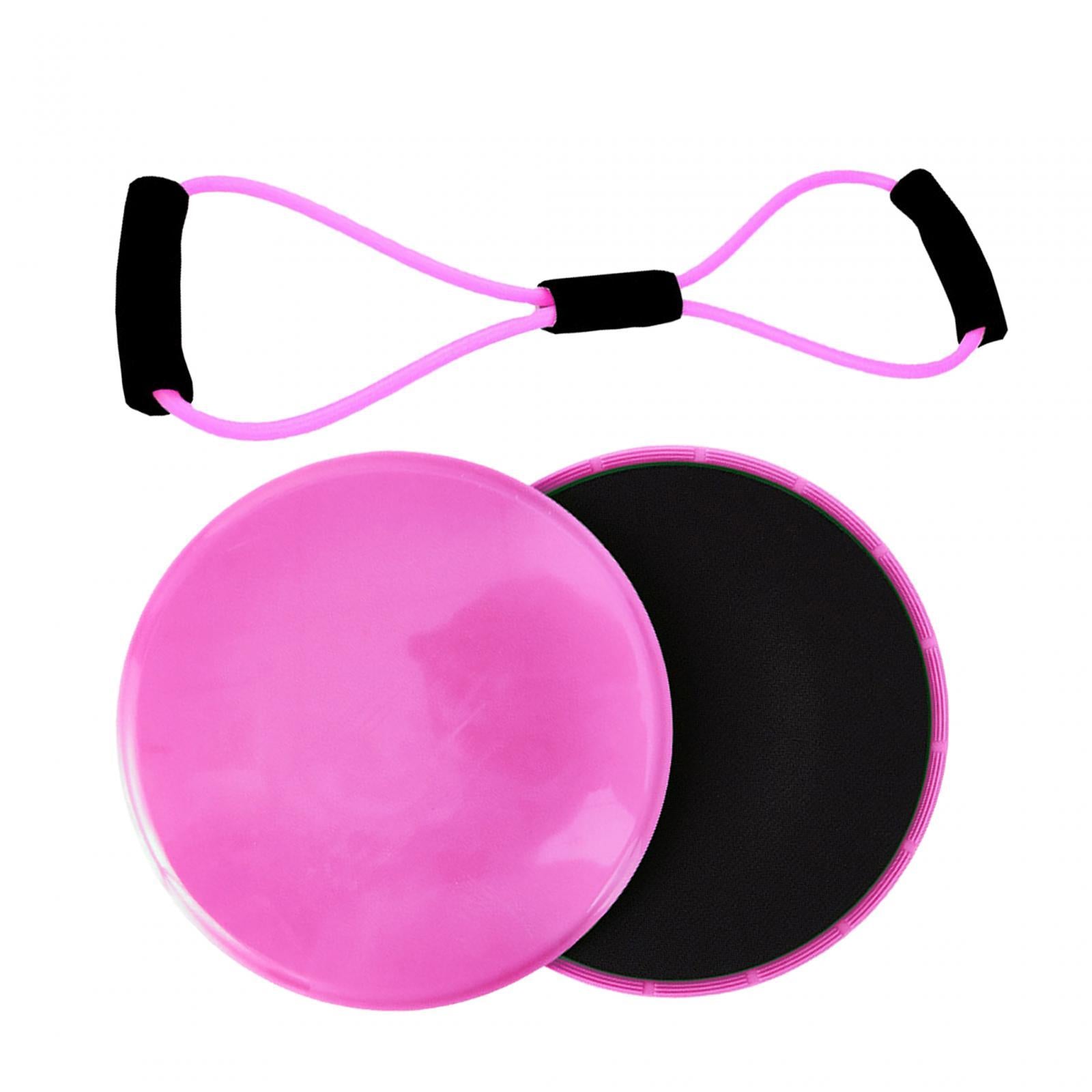 8 Shape Resistance Band and Core Sliders Durable Stretch Resistance Training Pink