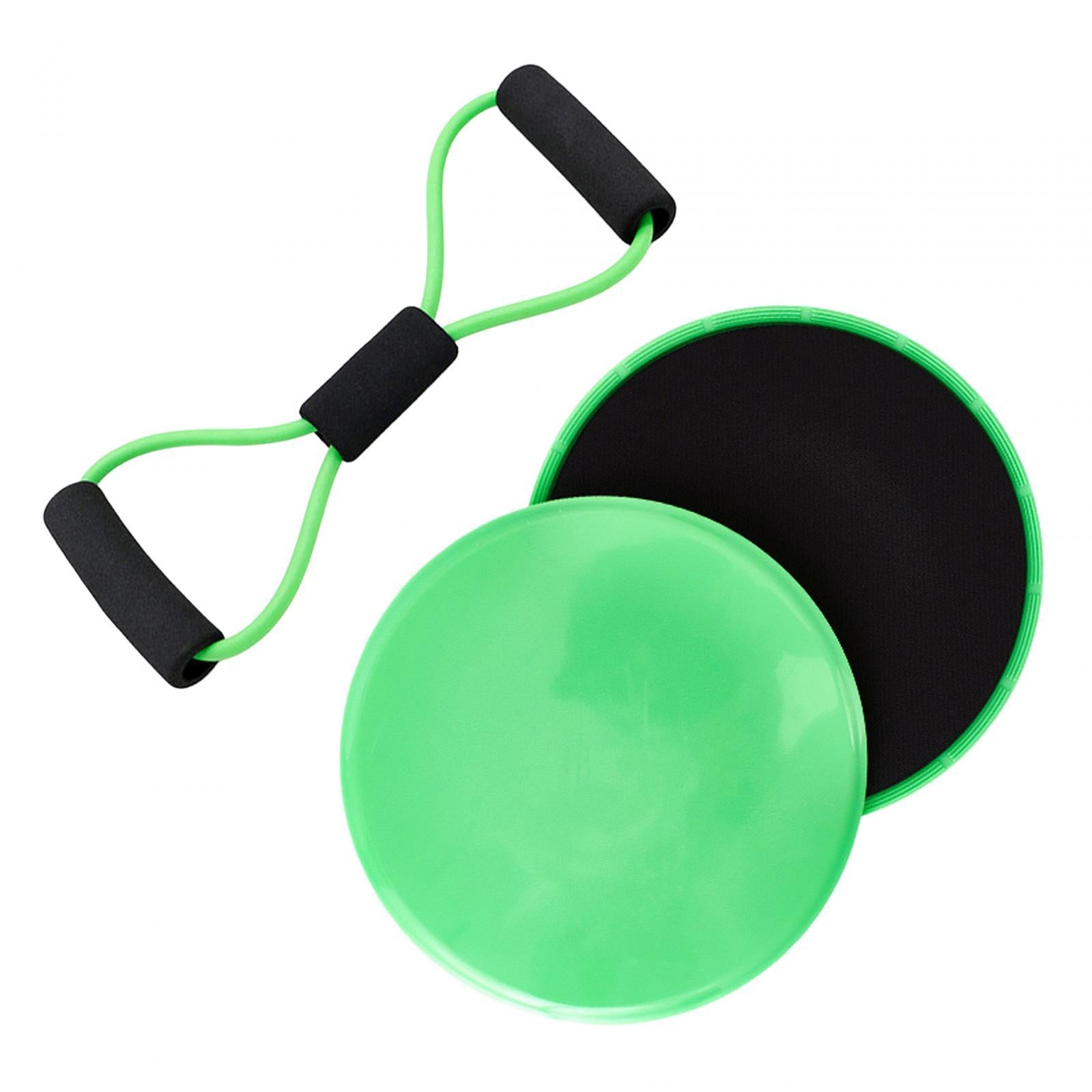 8 Shape Resistance Band and Core Sliders Durable Stretch Resistance Training Green