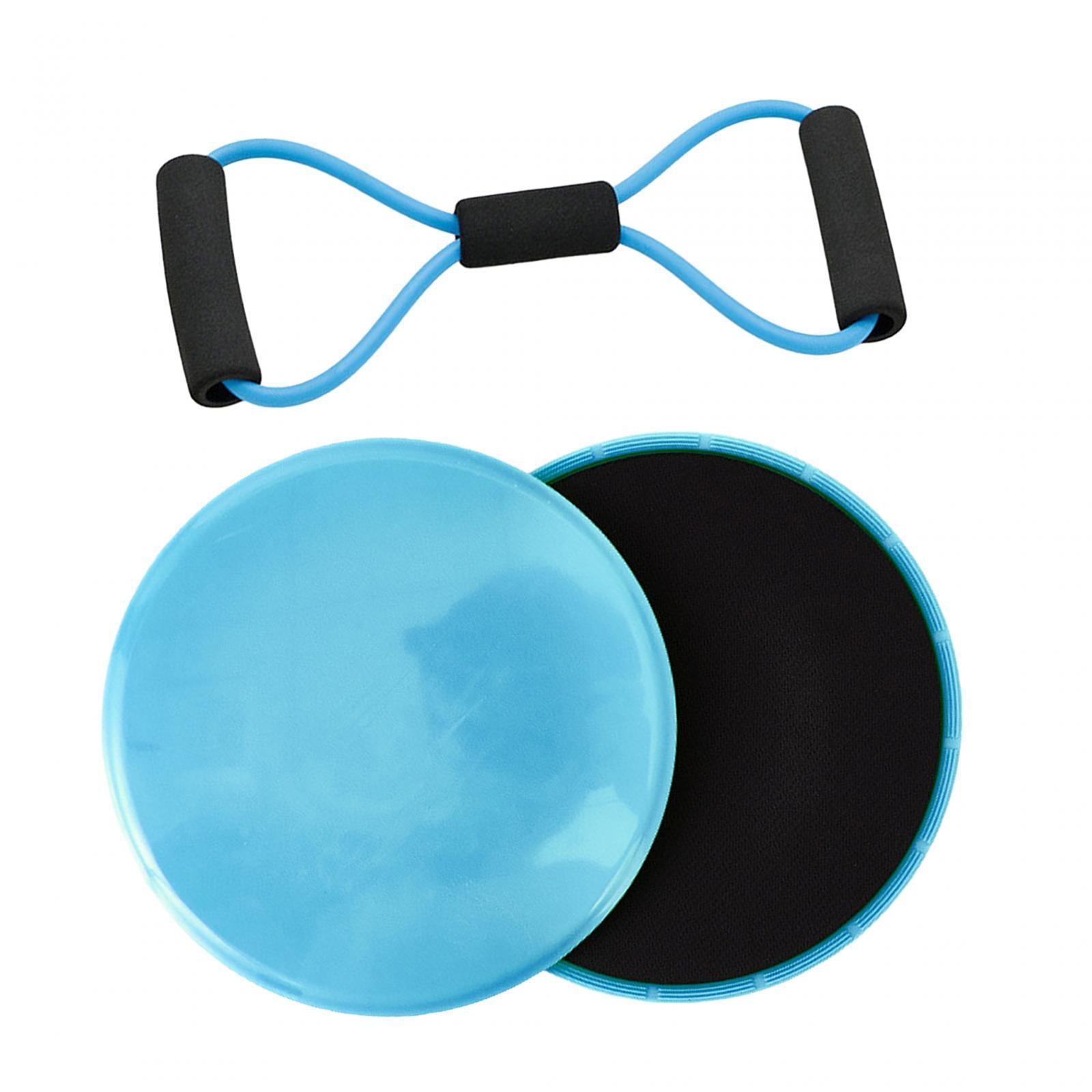 8 Shape Resistance Band and Core Sliders Durable Stretch Resistance Training Blue