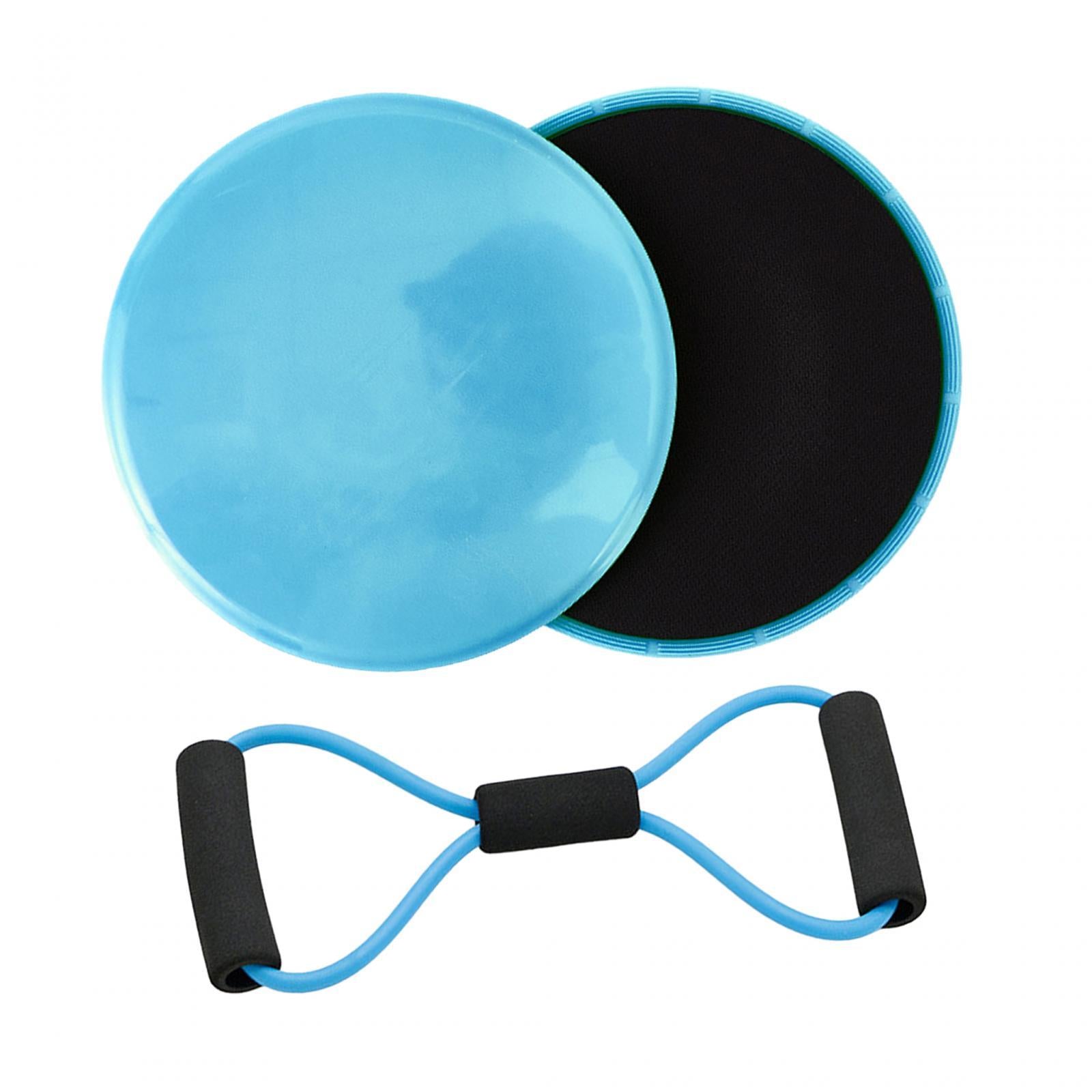 8 Shape Resistance Band and Core Sliders Durable Stretch Resistance Training Blue