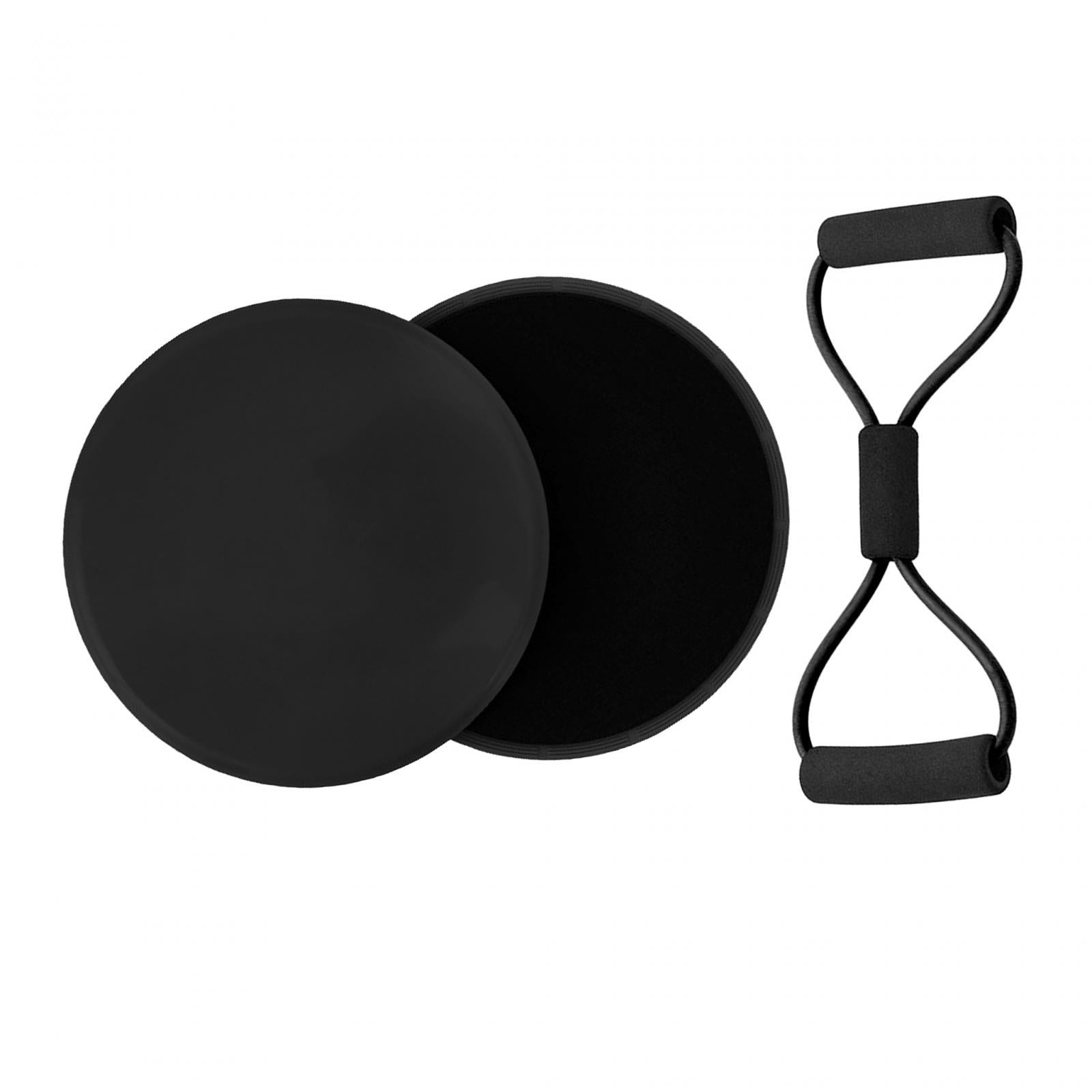 8 Shape Resistance Band and Core Sliders Durable Stretch Resistance Training Black