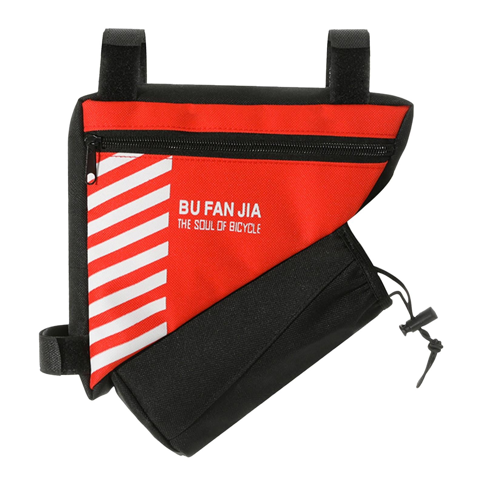 Bike Storage Bag Porable Bicycle Frame Bag for Men Women Mountain Road Bikes Red