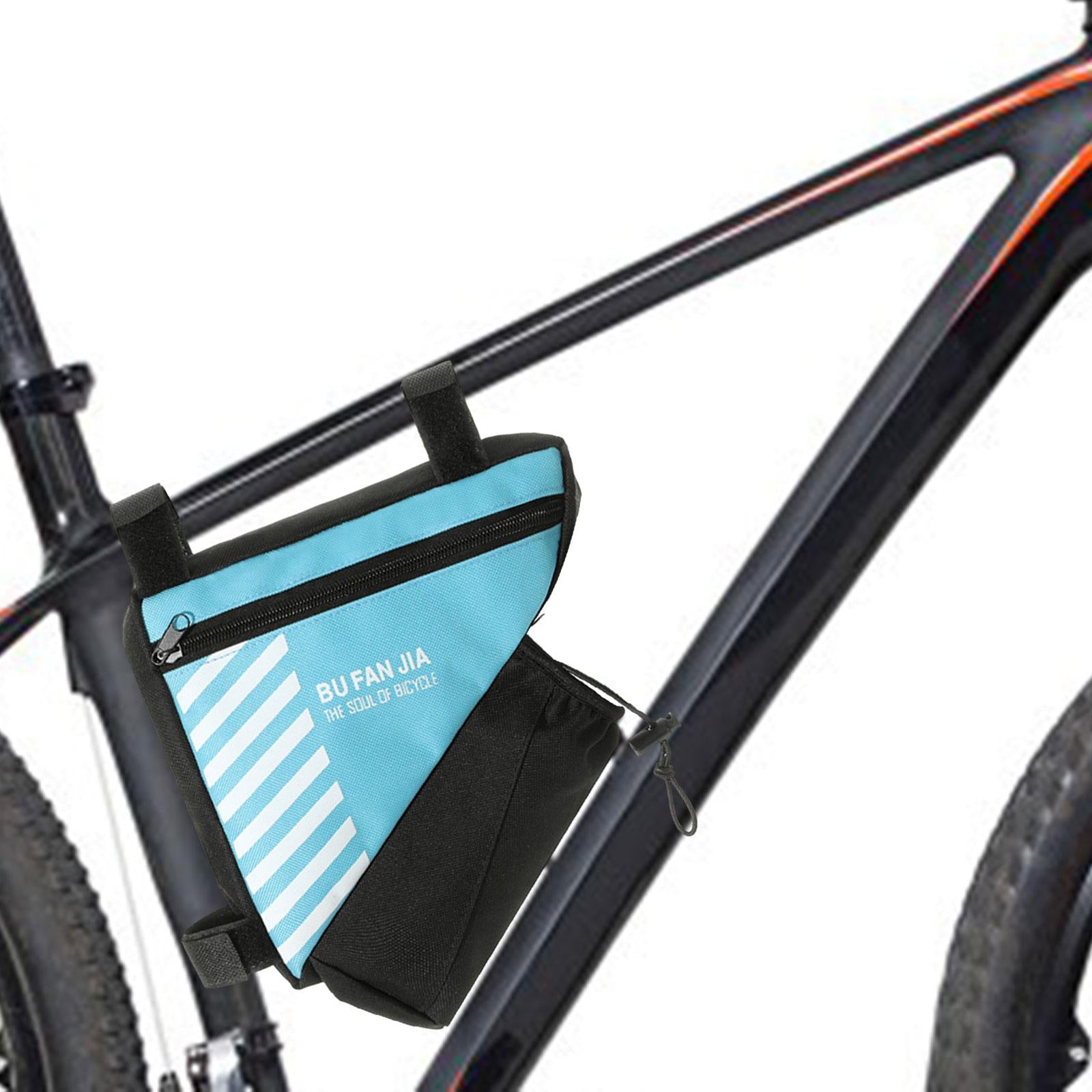 Bike Storage Bag Porable Bicycle Frame Bag for Men Women Mountain Road Bikes Blue