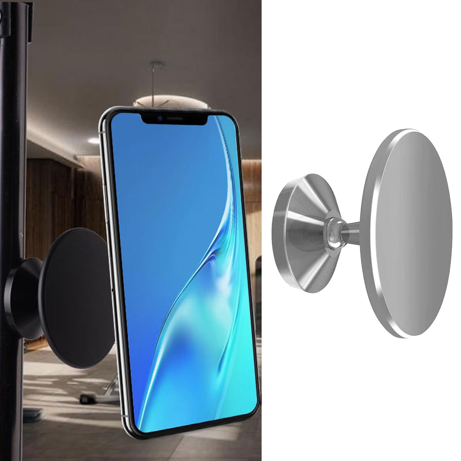 Phone Holder for Car Adjustable Fits All Phones Phone Mount for Fitness Vlog Silver