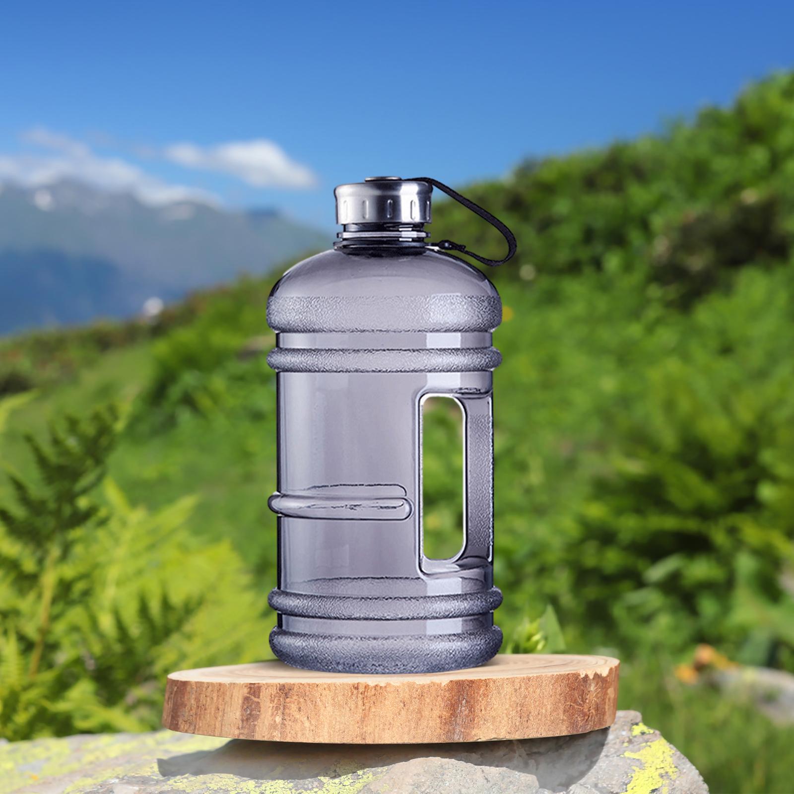Sports Water Bottle 2200ml Large Capacity for Outdoor Sports Gym Backpacking Black