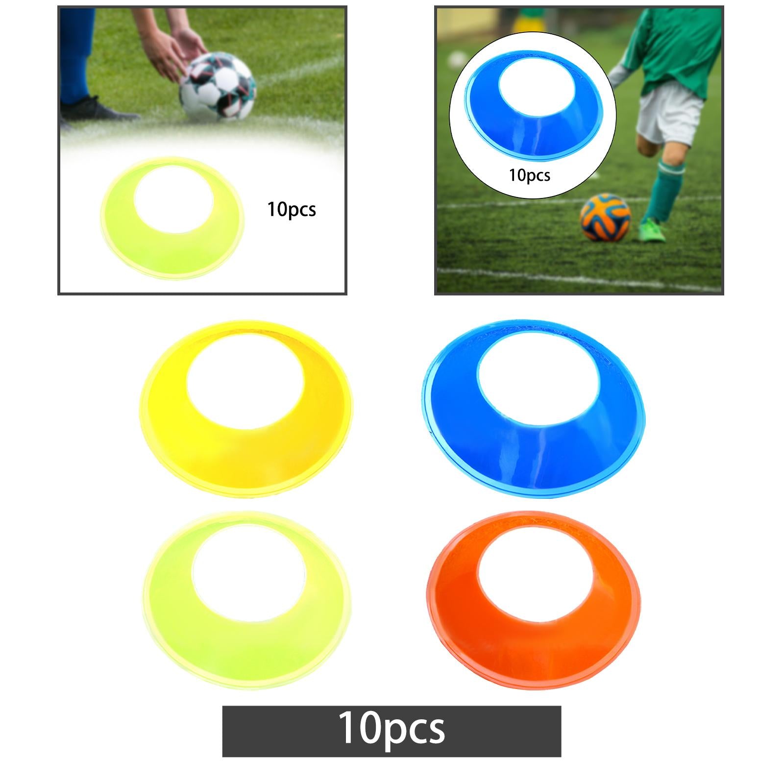 10 Pieces Ball Stand Soccer Durable Football Holder Diameter 8inch Show Rack Yellow
