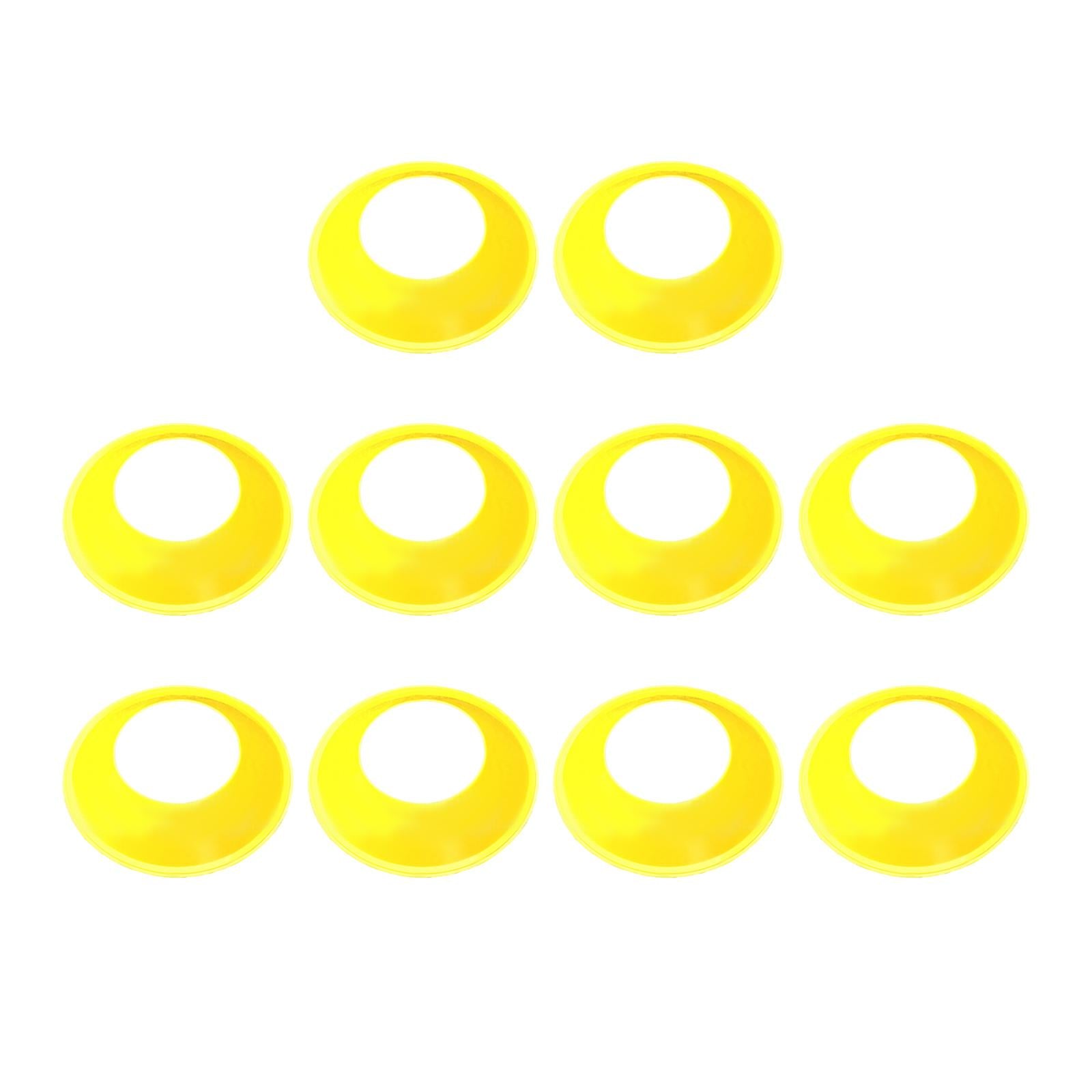 10 Pieces Ball Stand Soccer Durable Football Holder Diameter 8inch Show Rack Yellow