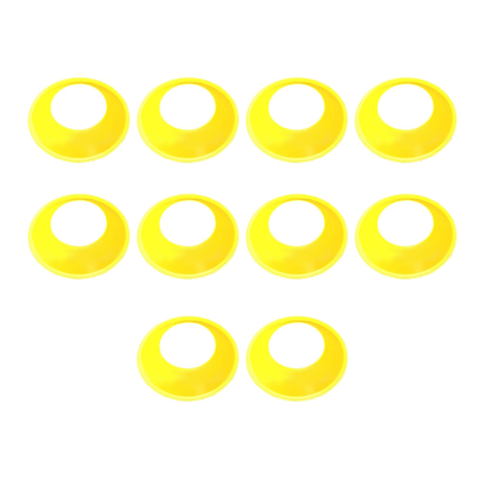 10 Pieces Ball Stand Soccer Durable Football Holder Diameter 8inch Show Rack Yellow
