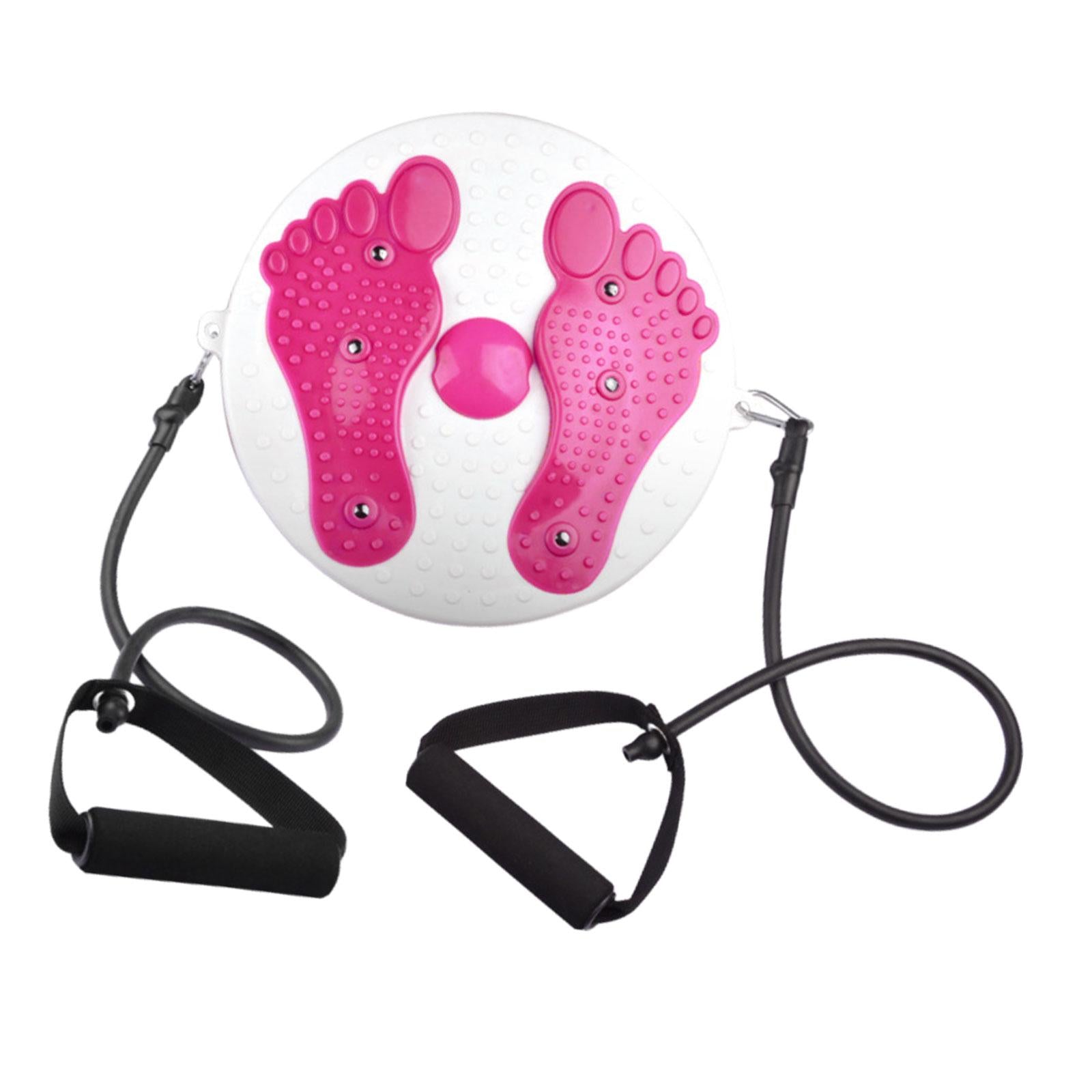 Waist Twisting Disc Board Home Gym Use Fitness Workout Core Ab Twister Board Pink with Rope
