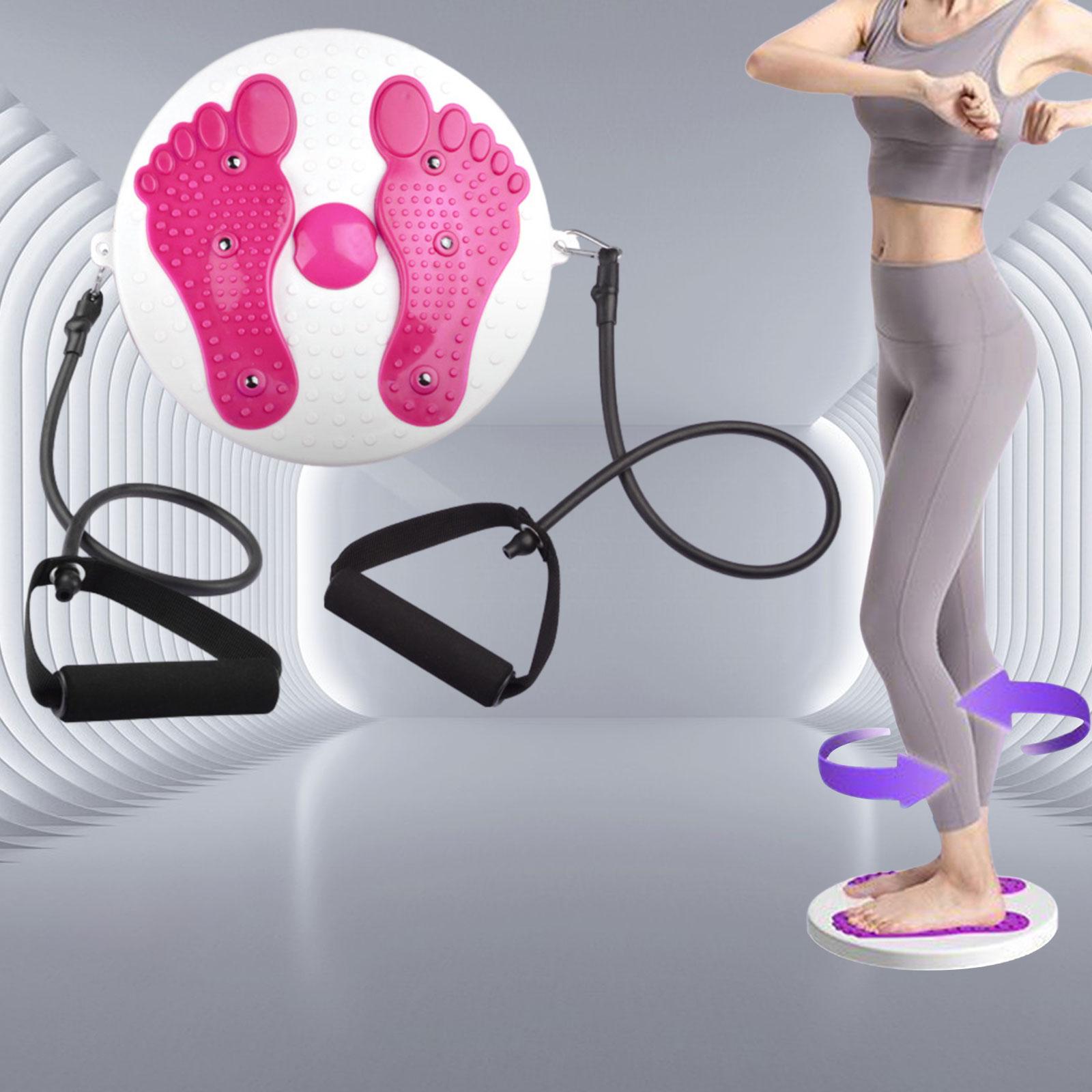 Waist Twisting Disc Board Home Gym Use Fitness Workout Core Ab Twister Board Pink with Rope