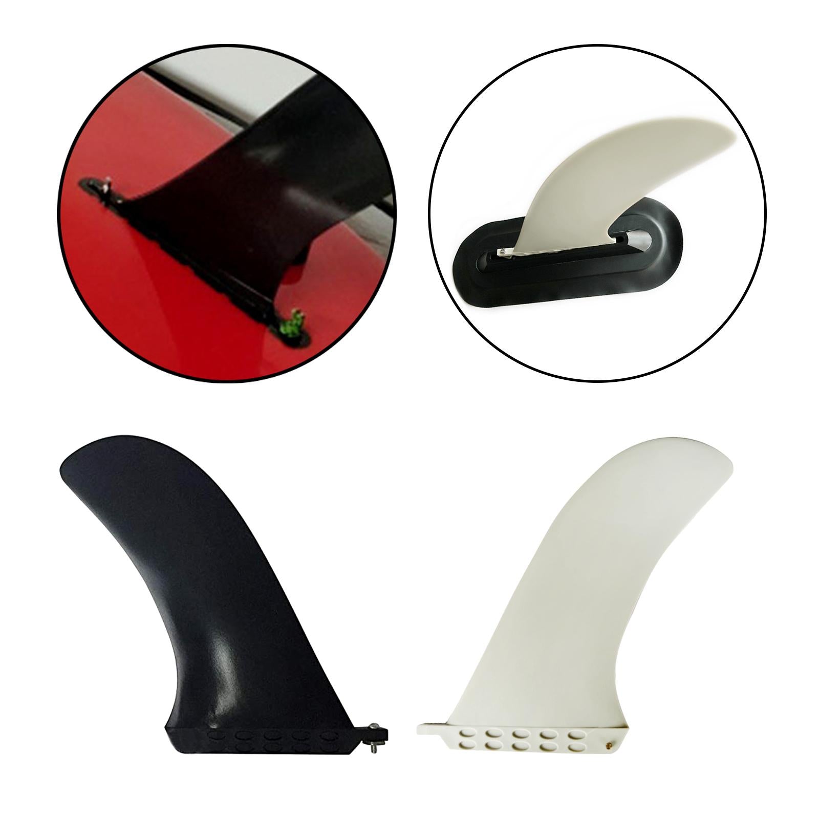 Surfboard Fins Soft Top Single Center Fins Surfing Detachable Surf Fin Black