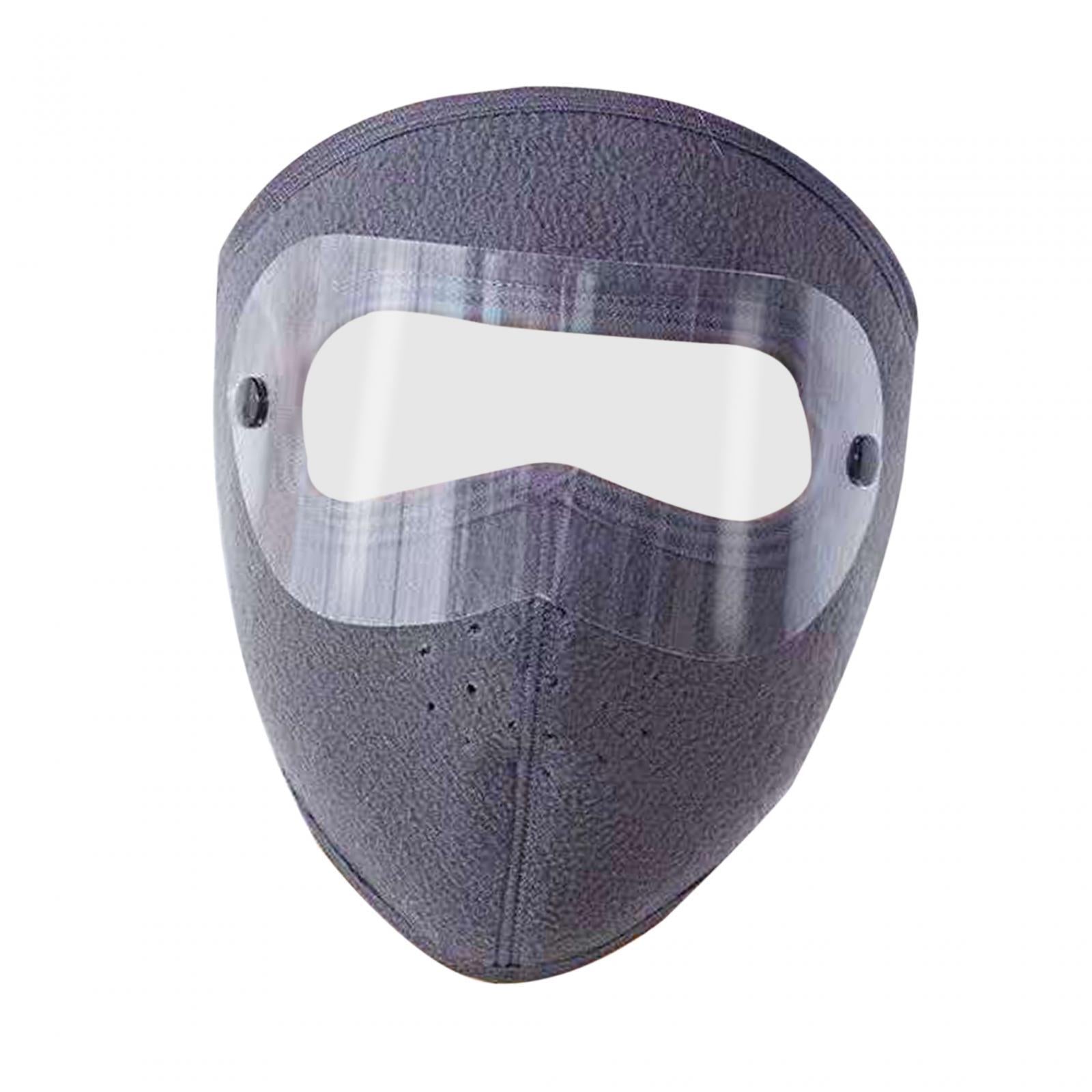 Winter Mask Fleece Breathable Coldproof Face Mask for Skiing Outdoor Cycling Dark Gray