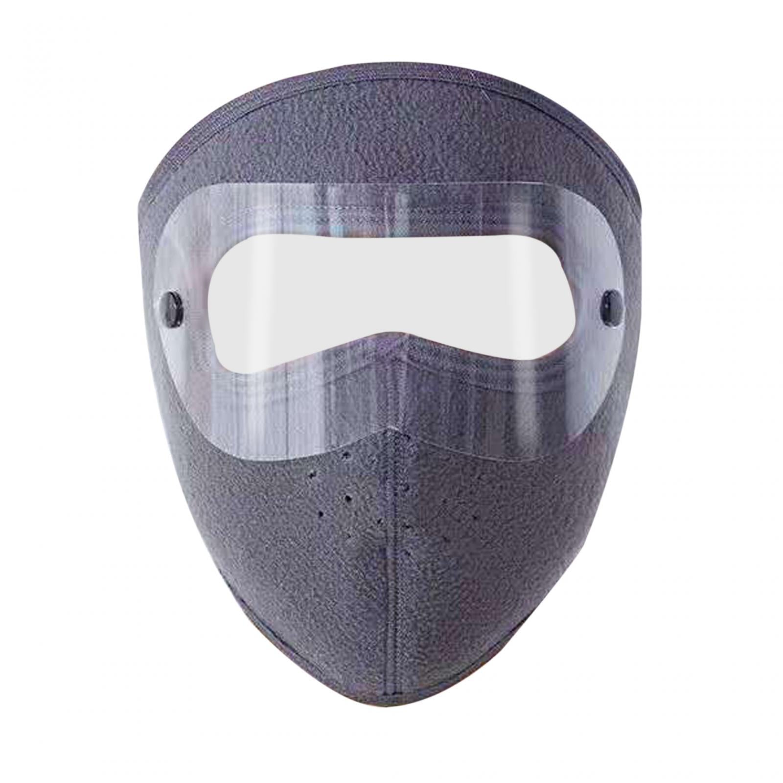 Winter Mask Fleece Breathable Coldproof Face Mask for Skiing Outdoor Cycling Dark Gray