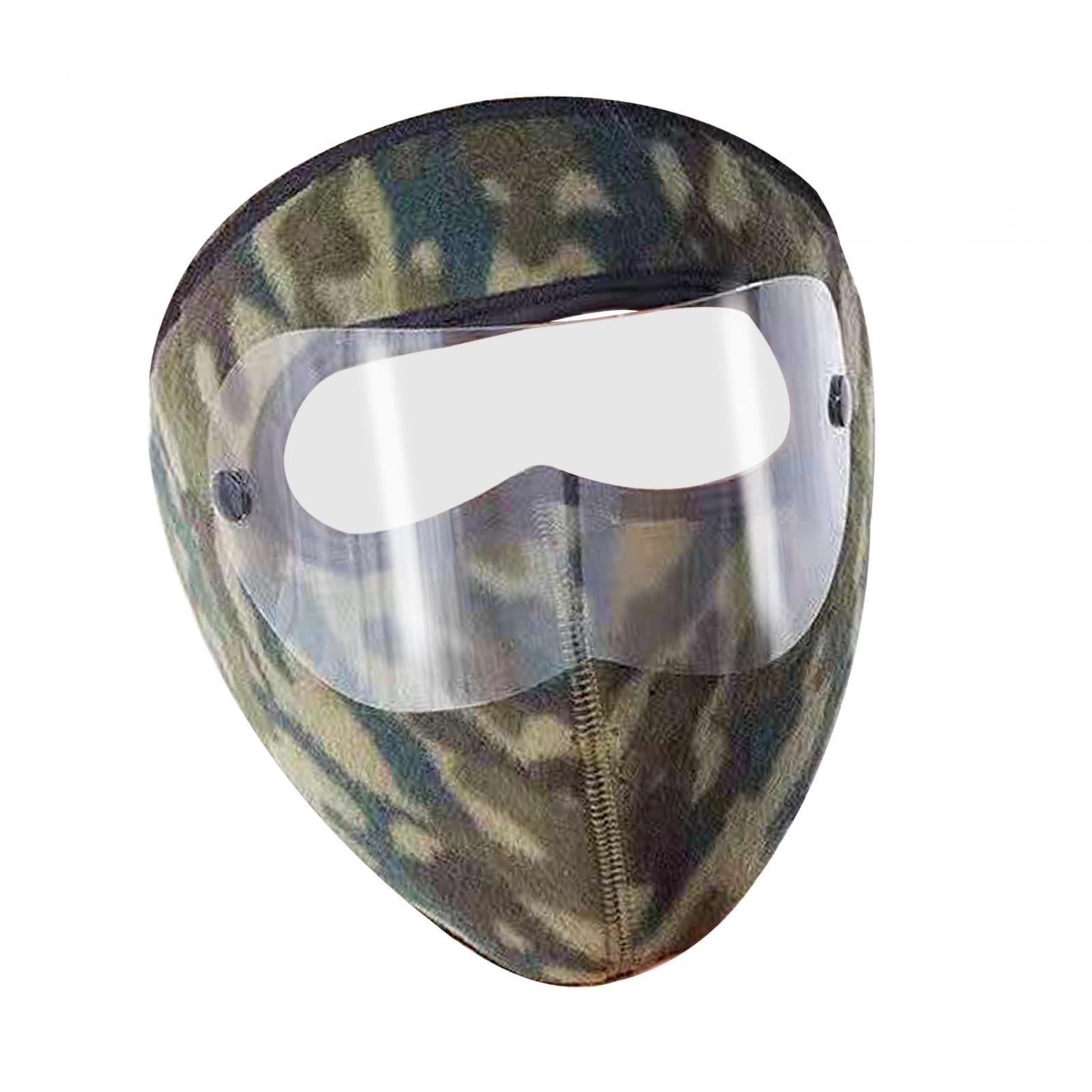 Winter Mask Fleece Breathable Coldproof Face Mask for Skiing Outdoor Cycling Green