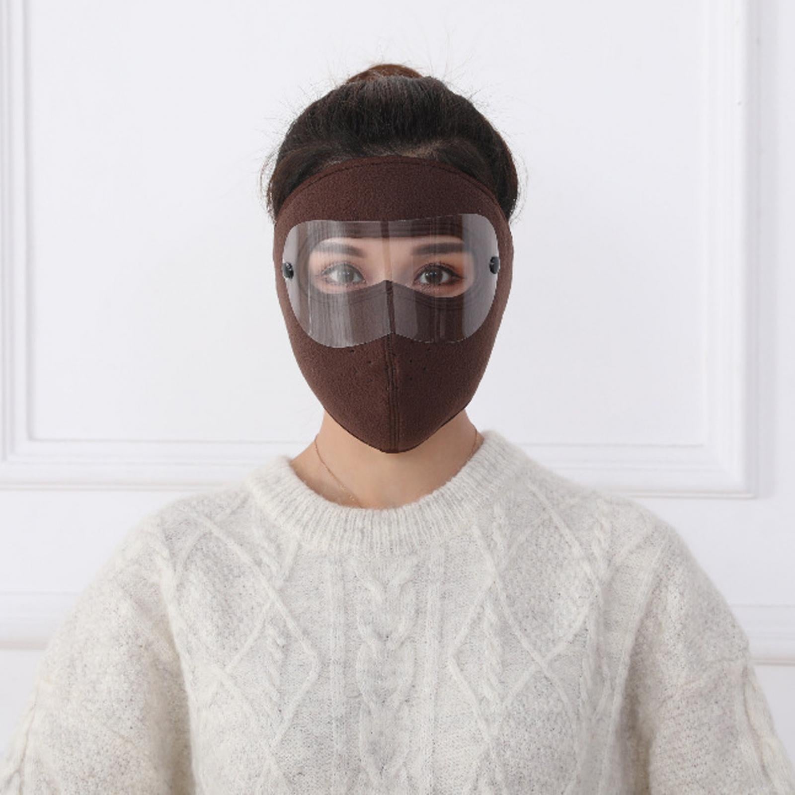 Winter Mask Fleece Breathable Coldproof Face Mask for Skiing Outdoor Cycling Coffee