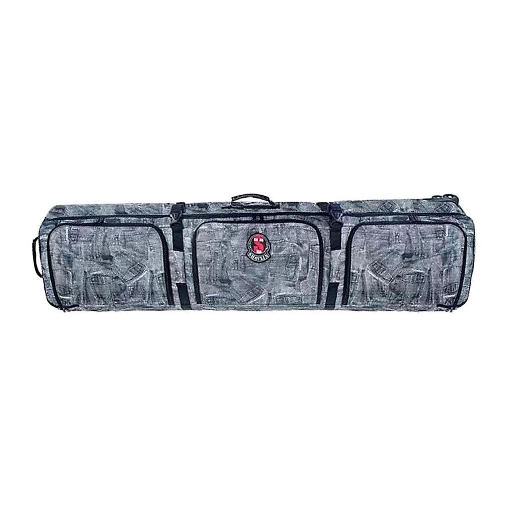 Snowboard Bag with Wheels Backpack Men Women Skis Accessories Padded Skiing Bag 146cmx32cmx18cm