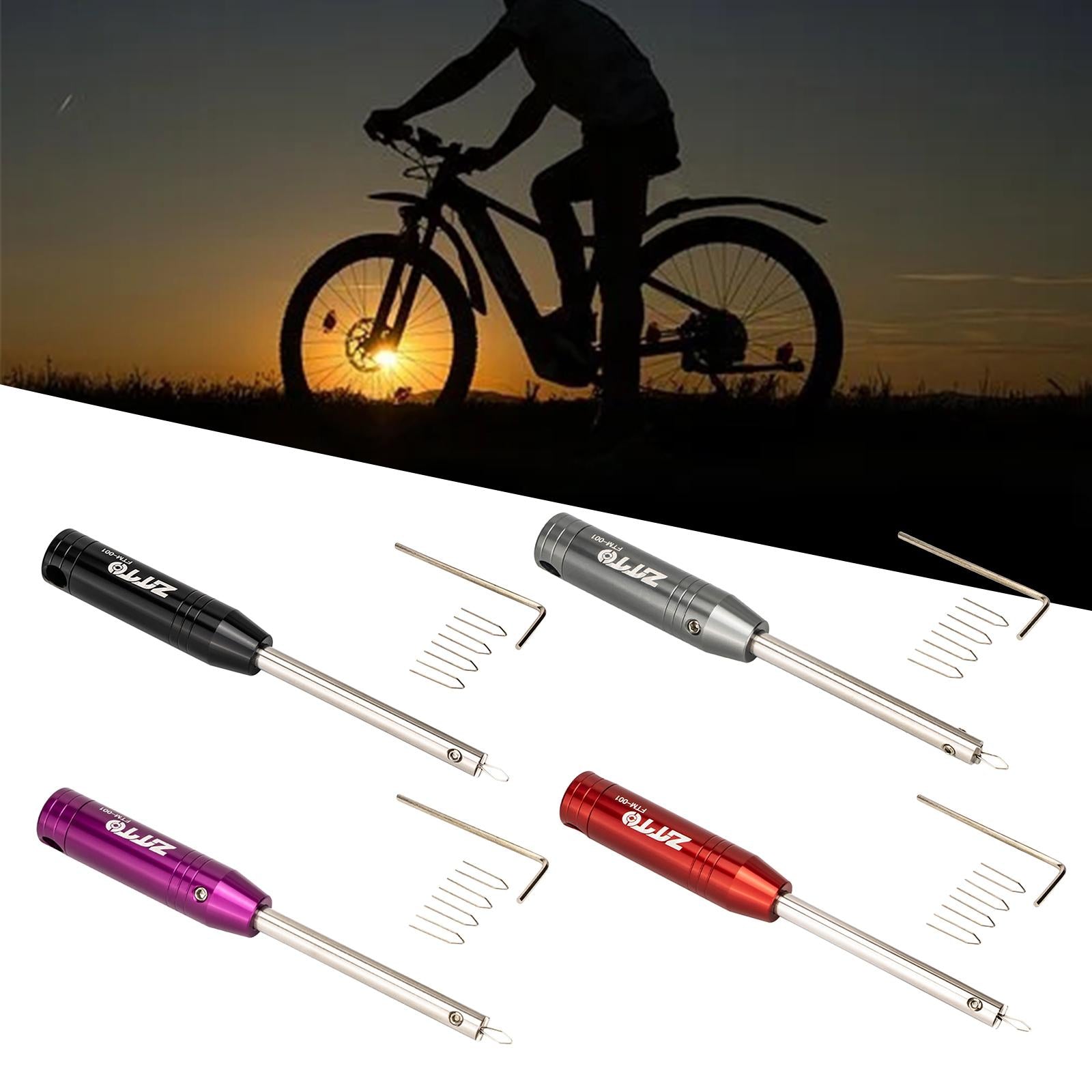 Bike Spoke Insertion Driver Tool Hanging Riding Installation Connection Tool Black
