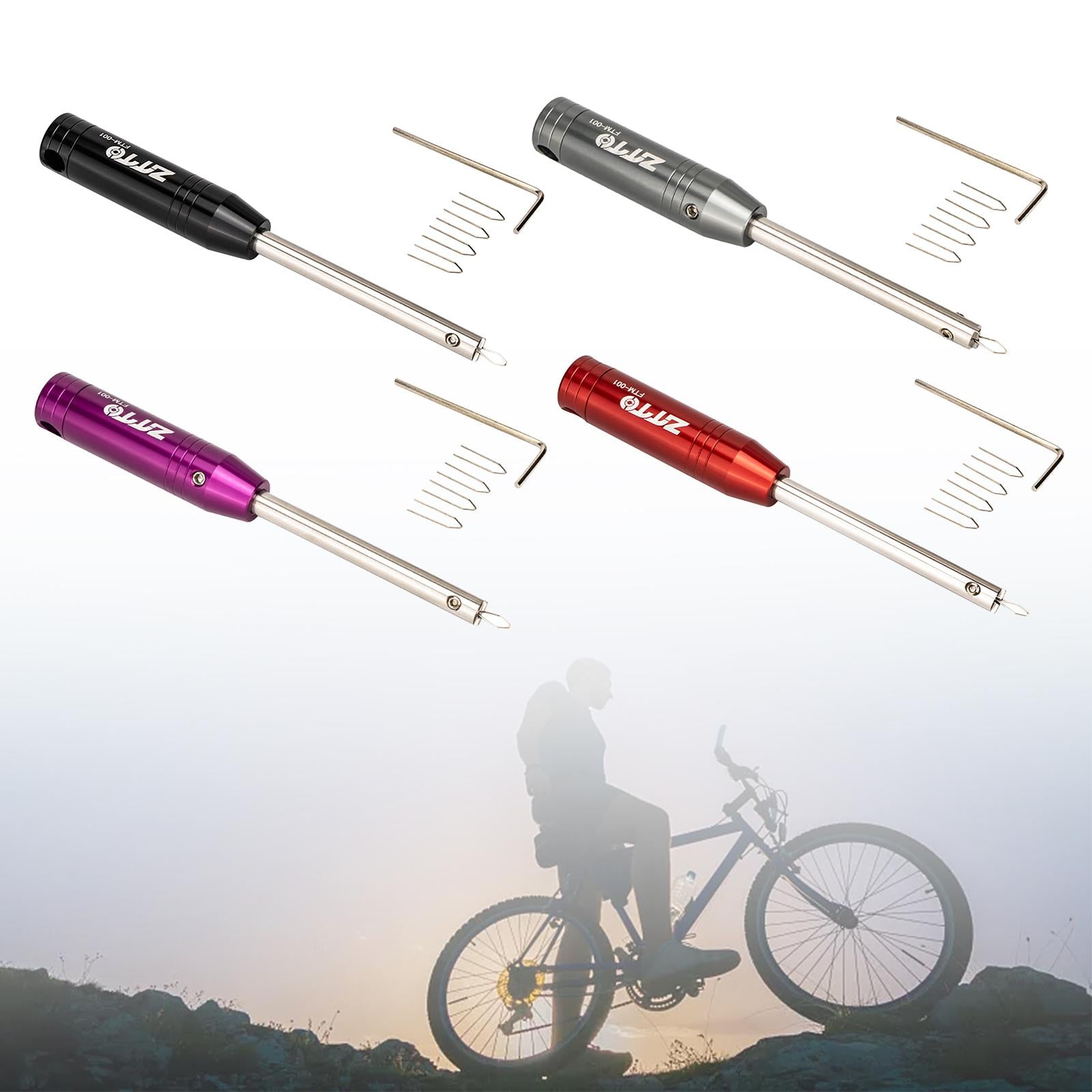 Bike Spoke Insertion Driver Tool Hanging Riding Installation Connection Tool Black
