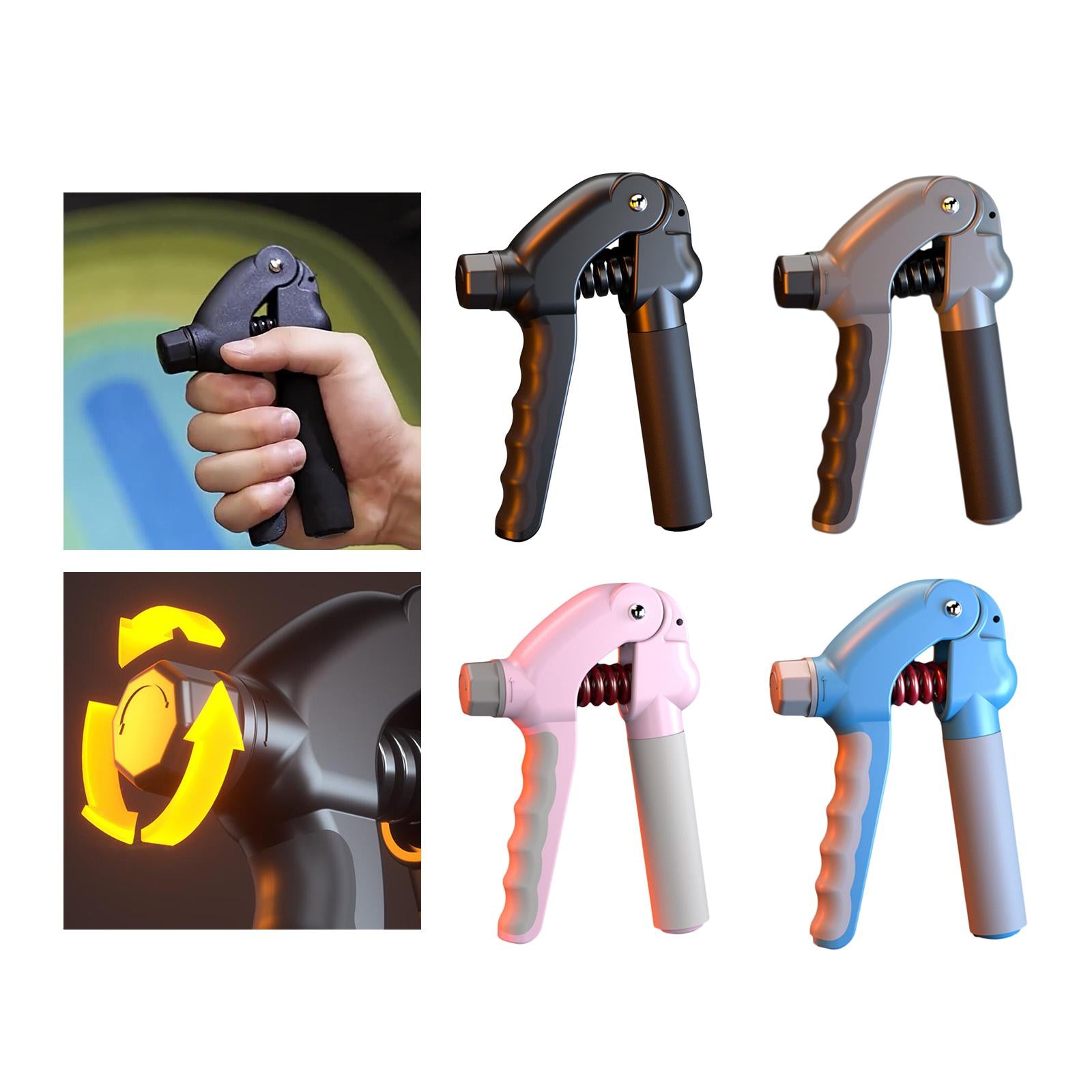 Hand Grip Strengthener Gym Arm Finger Expander Hand Gripper Finger Exerciser Black