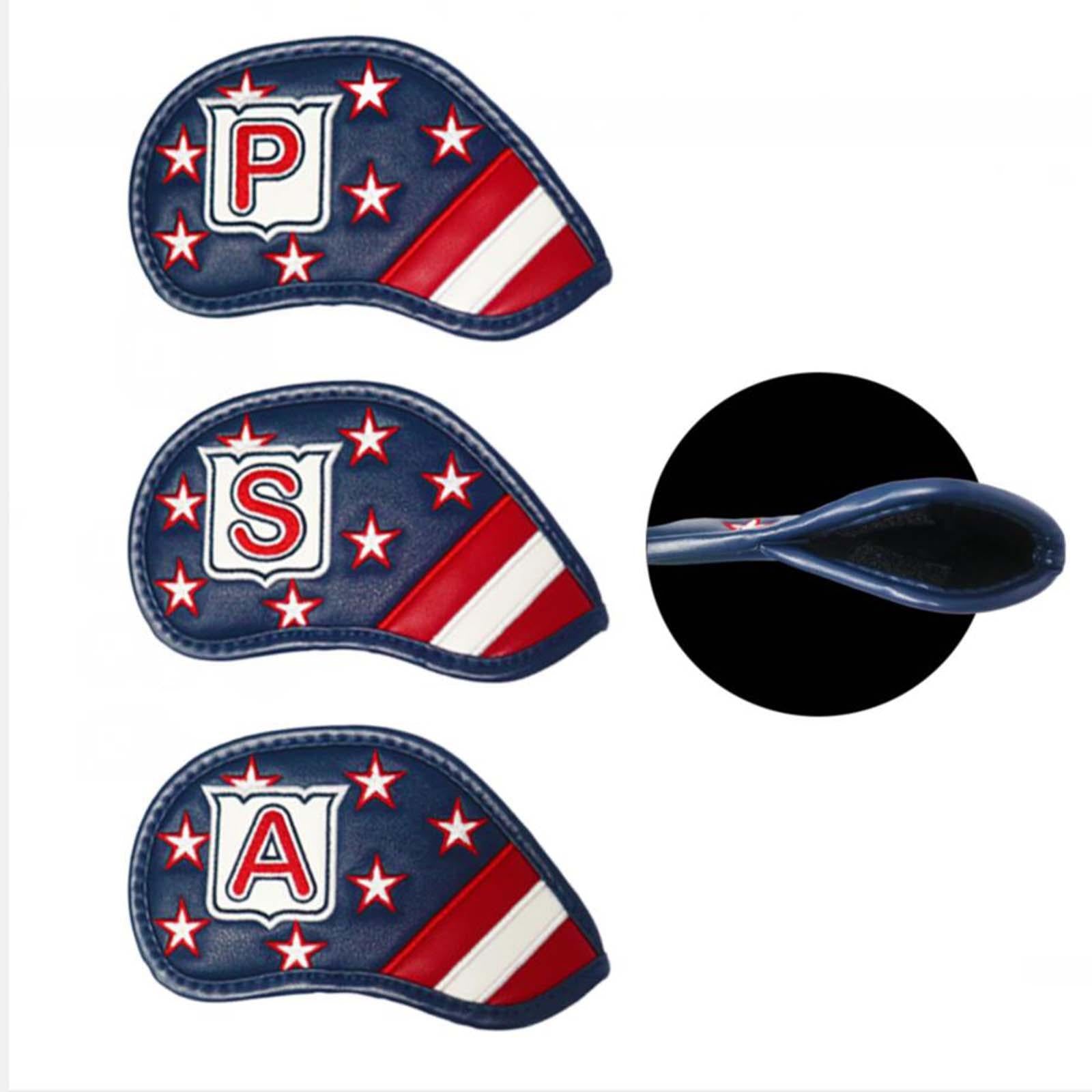 9x Golf Iron Club Head Covers Set Golf Iron Headcovers for Golfer Gift Adult
