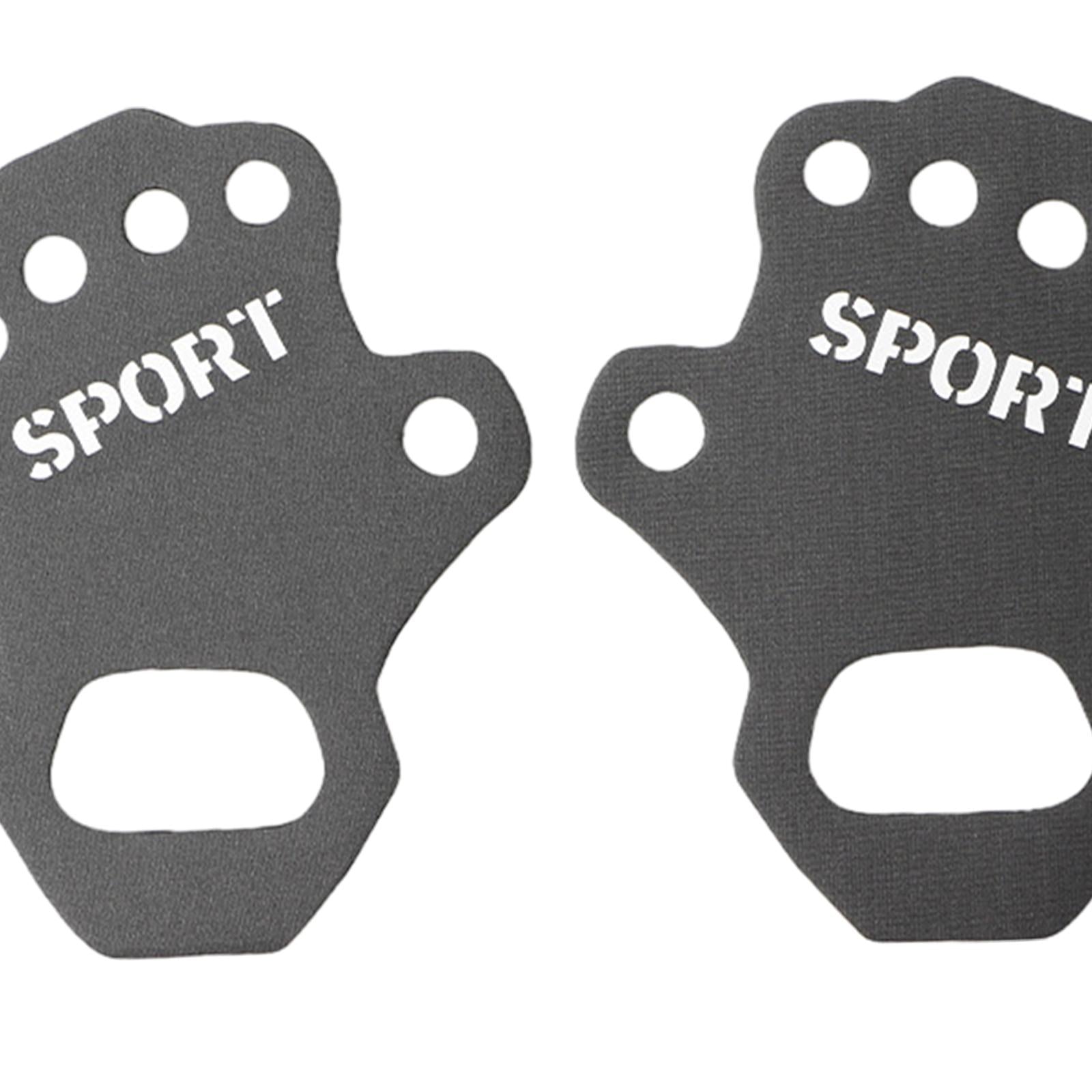 4xWorkout Gloves Hand Grips Weightlifting Grip Pads for Men Women Deadlift M Grey
