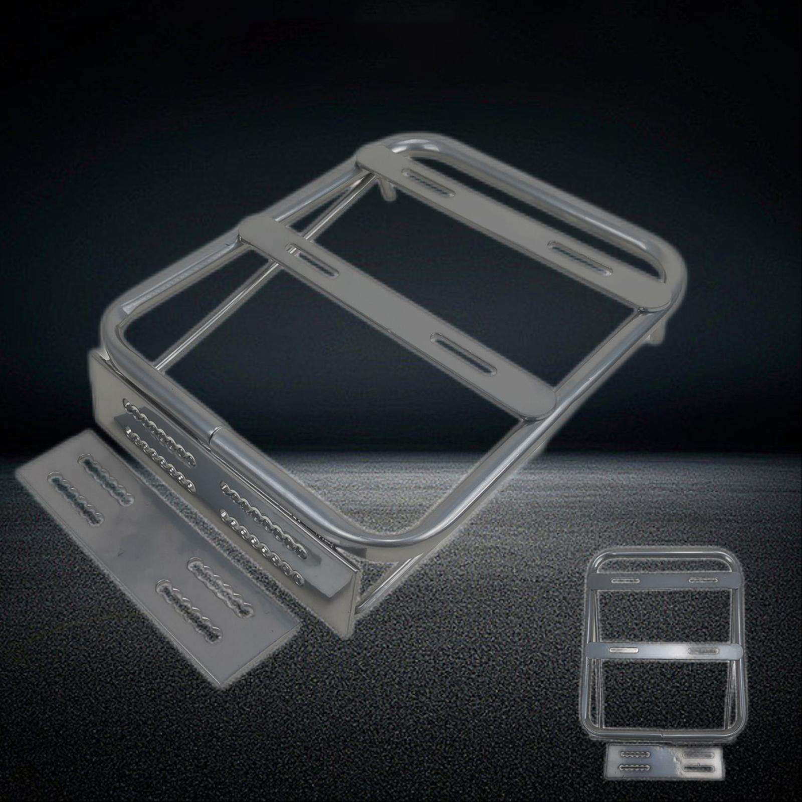 Motorcycle Rear Luggage Rack with Screw Cargo Rack Backrest Storage Box Rack Gray