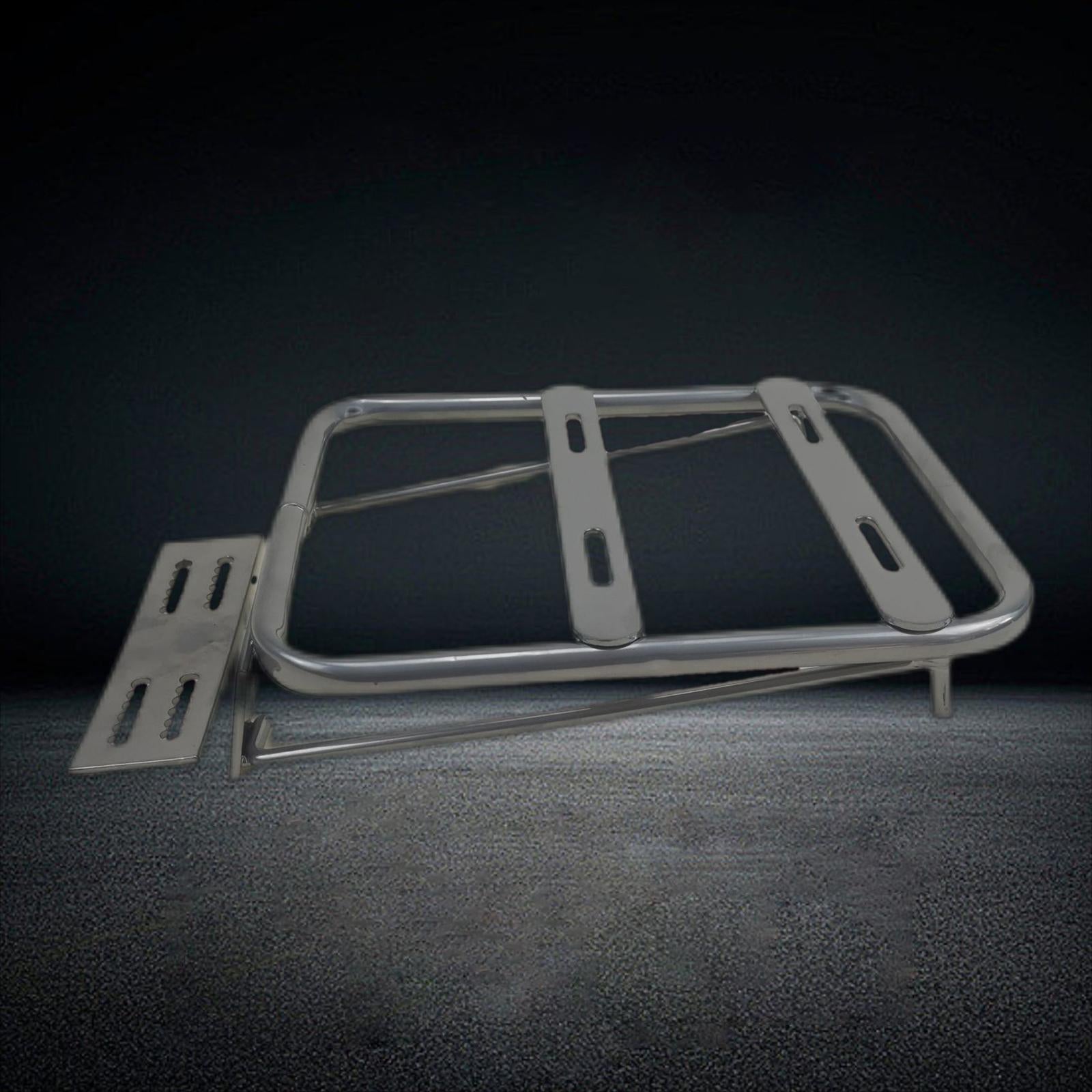 Motorcycle Rear Luggage Rack with Screw Cargo Rack Backrest Storage Box Rack Gray