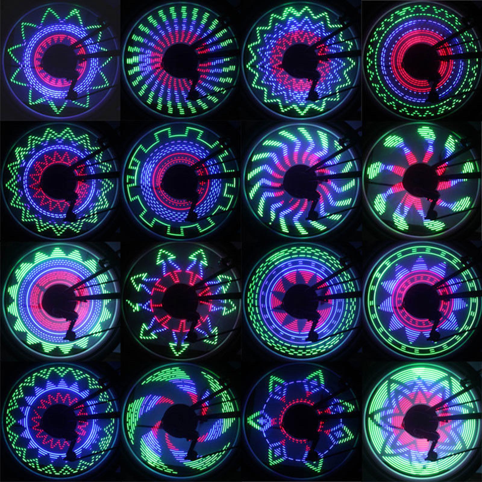Bike Wheel Lights Multicolour Color Changing Easy Install Safety Spoke Light