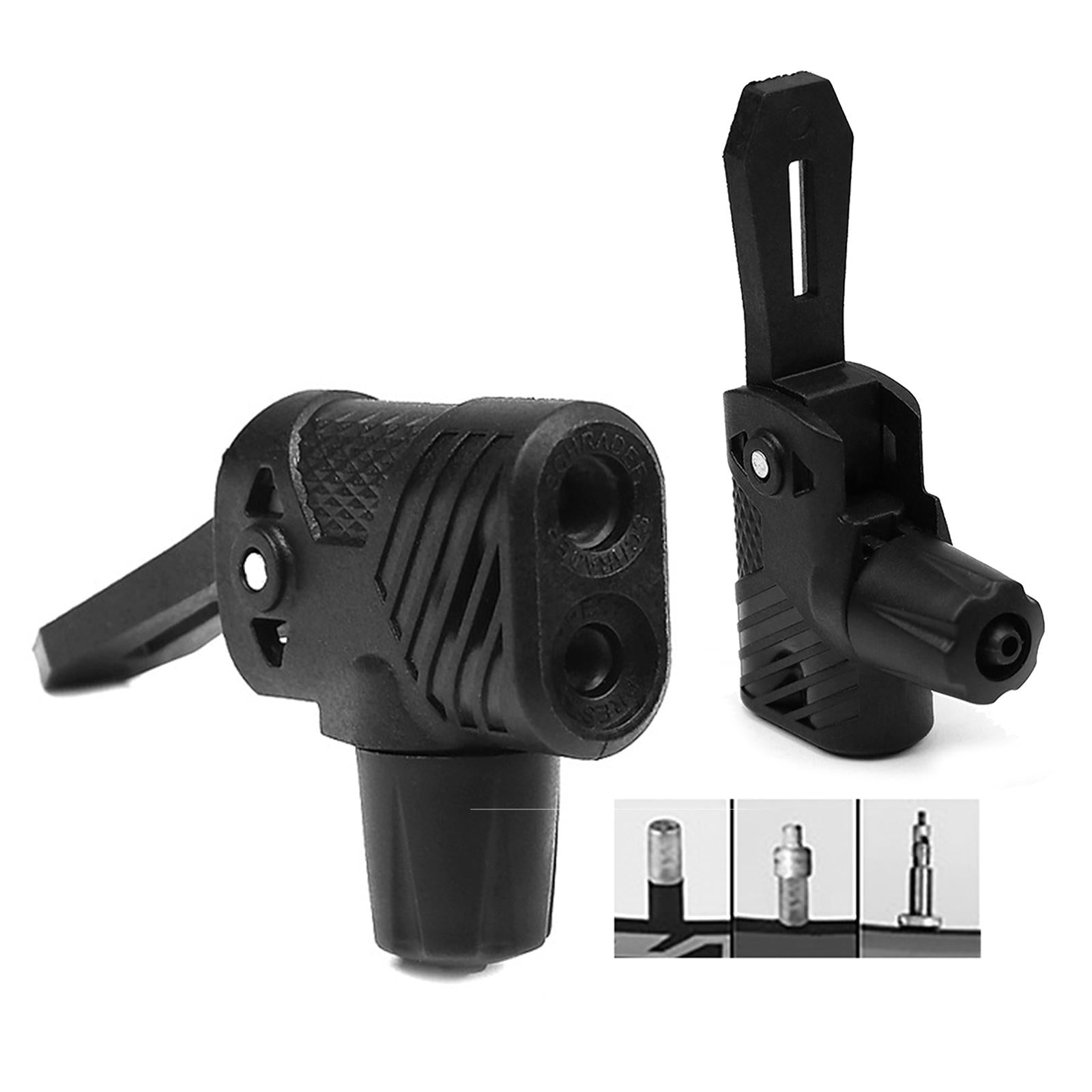 3xBike Pump Nozzle Hose Adapter Pump Useful Mini Connector for Bike Tire Parts